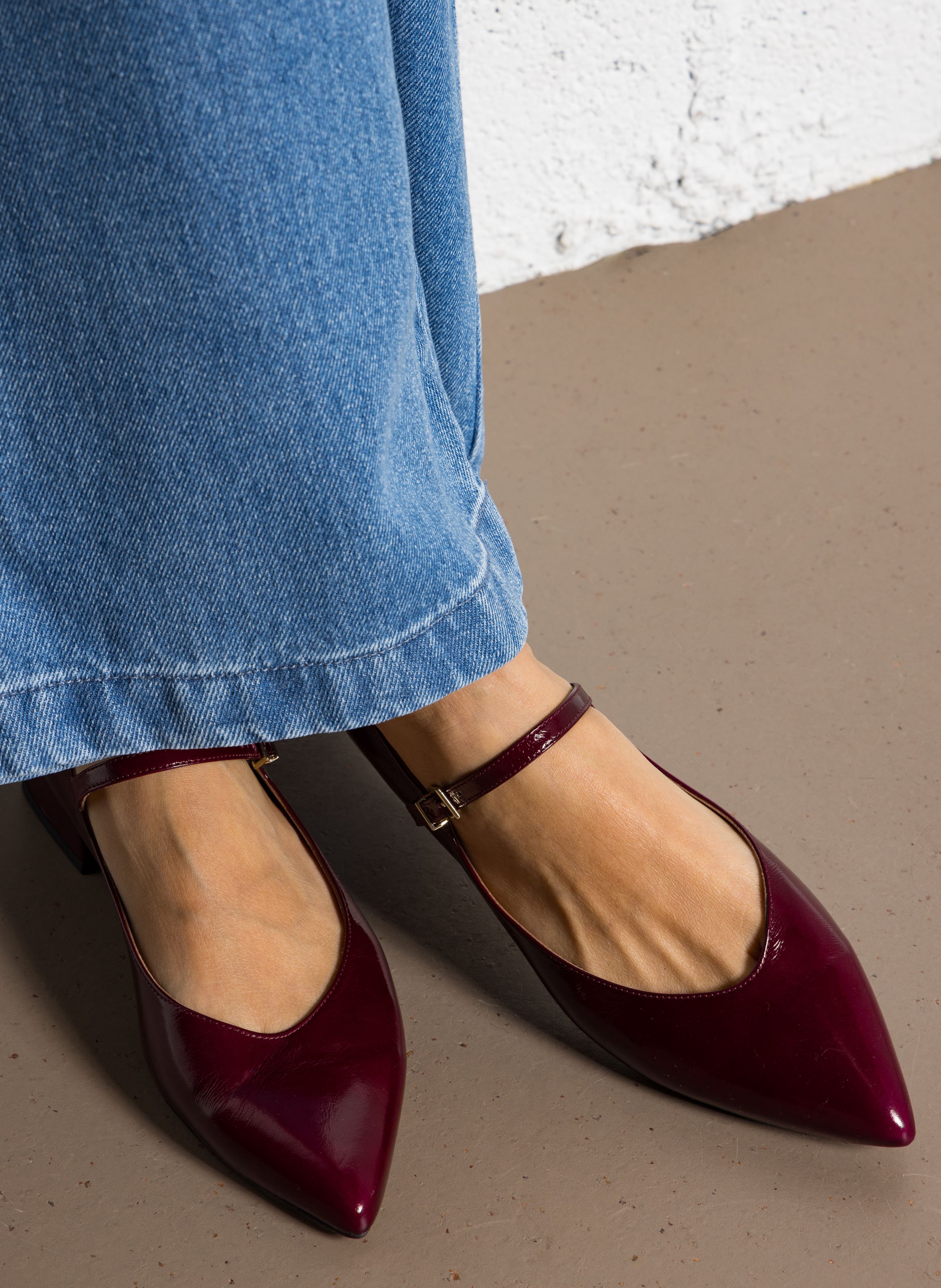 Ballerines en cuir MELLOW YELLOW Rouge