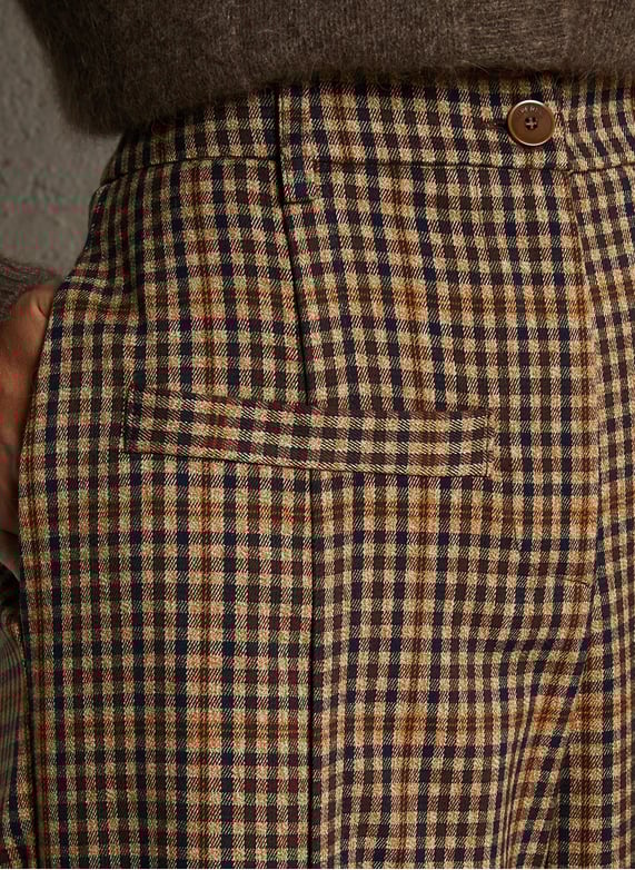 Pantalon large à carreaux | Marron by IMPERIAL Pantalon large à carreaux Marron