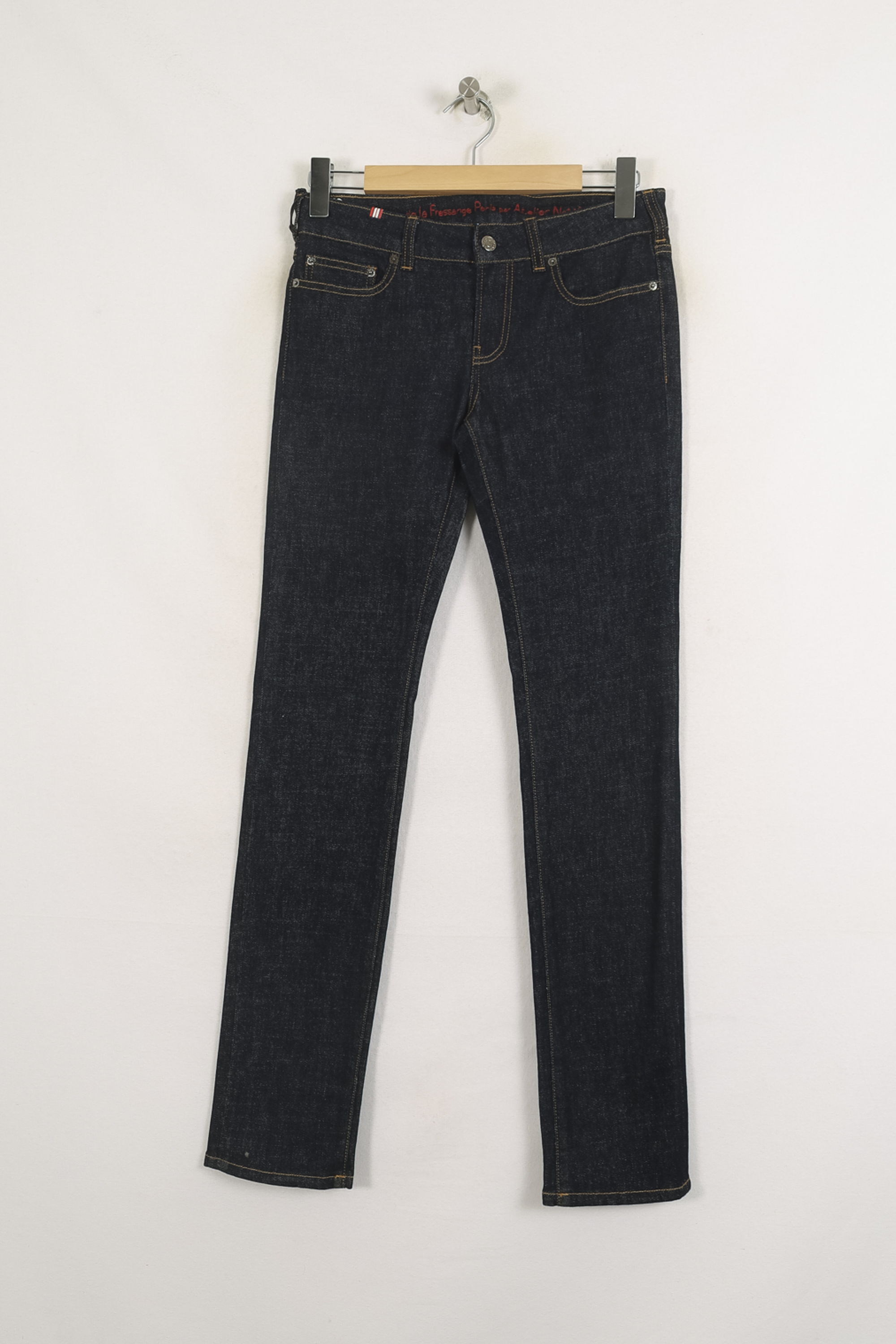 Cropped slim jeans with studs INES DE LA FRESSANGE - Seconde main Blue