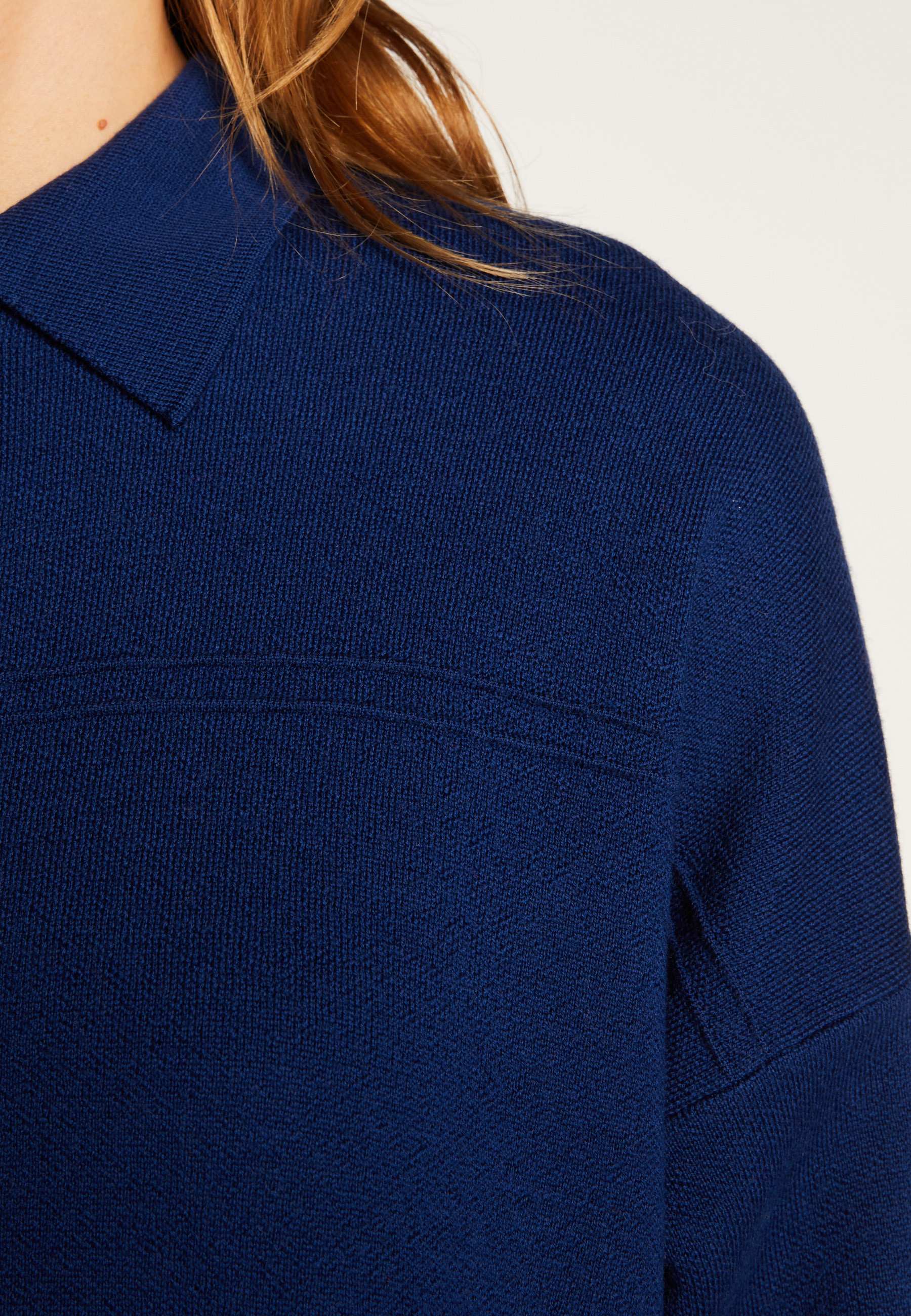 Merino wool jacket MAISON MONTAGUT Blue