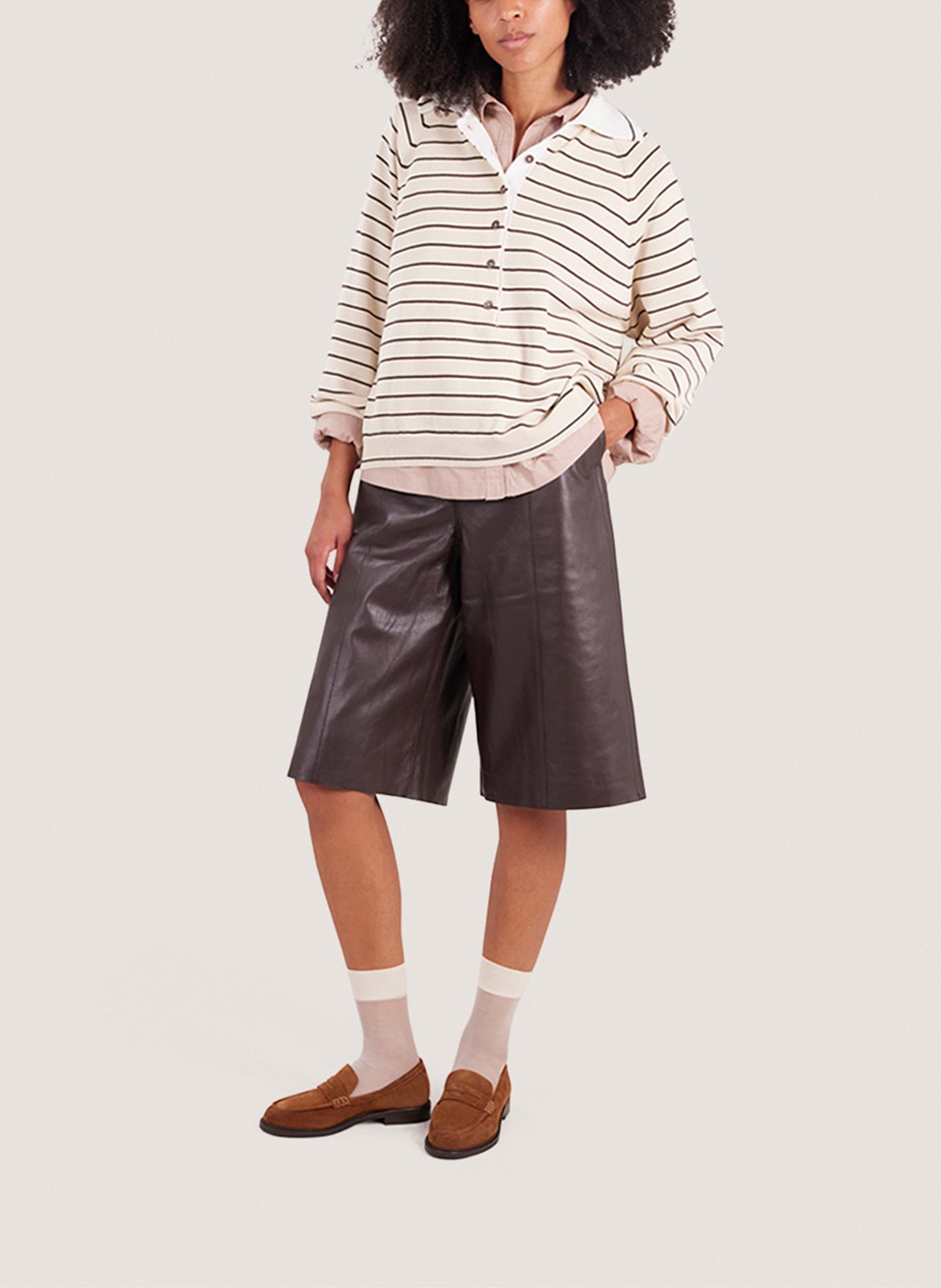 Arthus leather Derby shoes  JONAK Brown