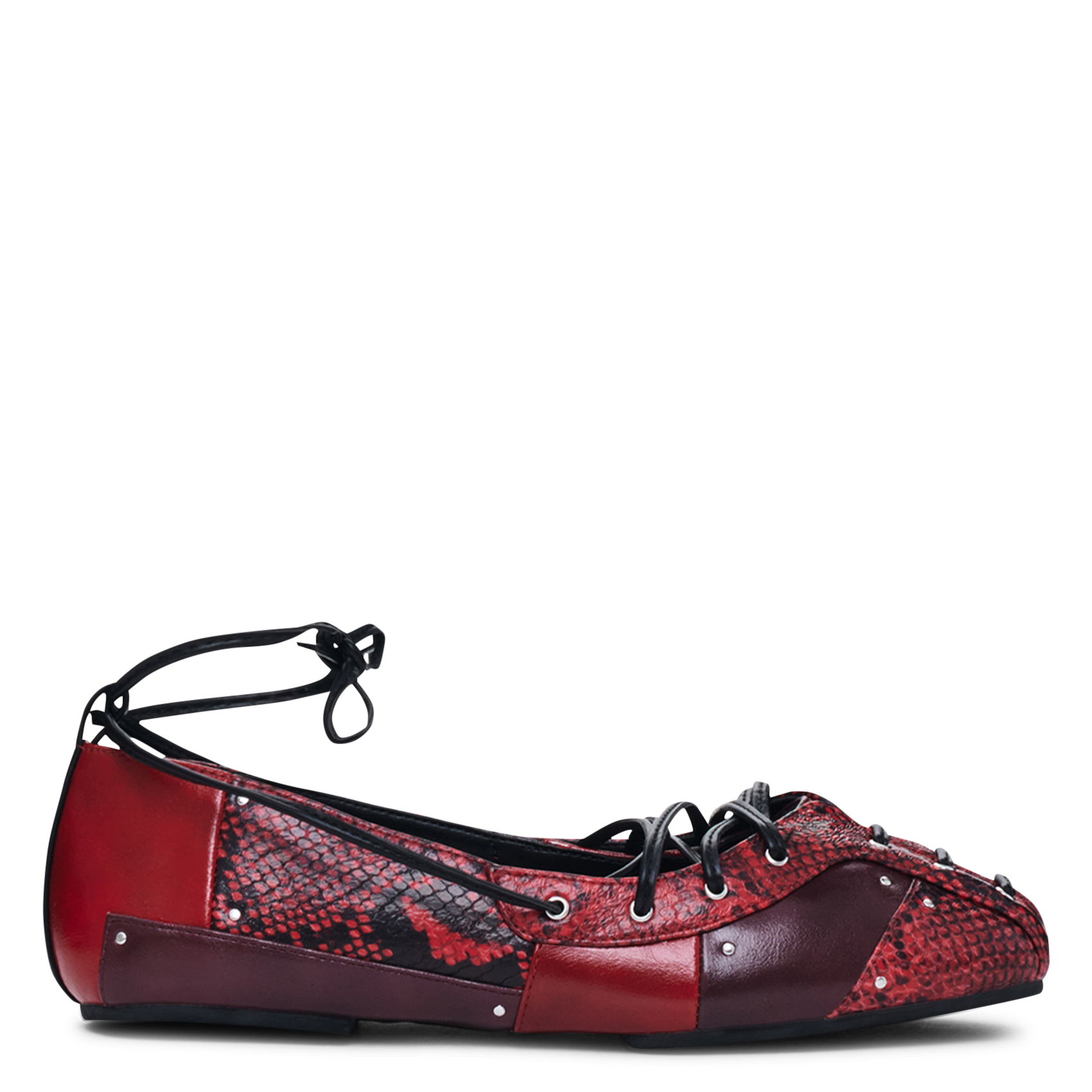 Printed leather ballet flats DESIGUAL Red