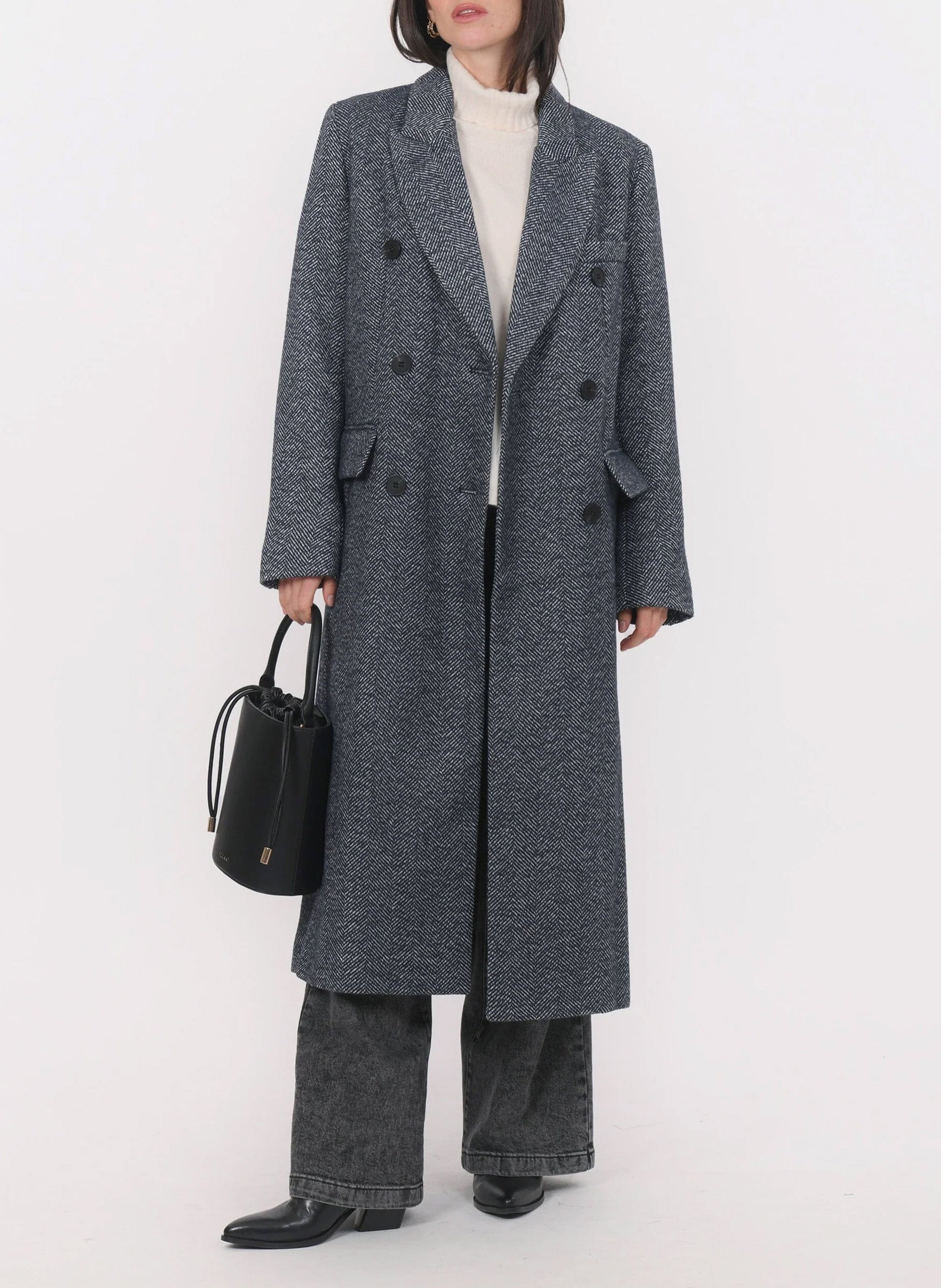 Abrigo con cuello sastre KOOKAI Azul