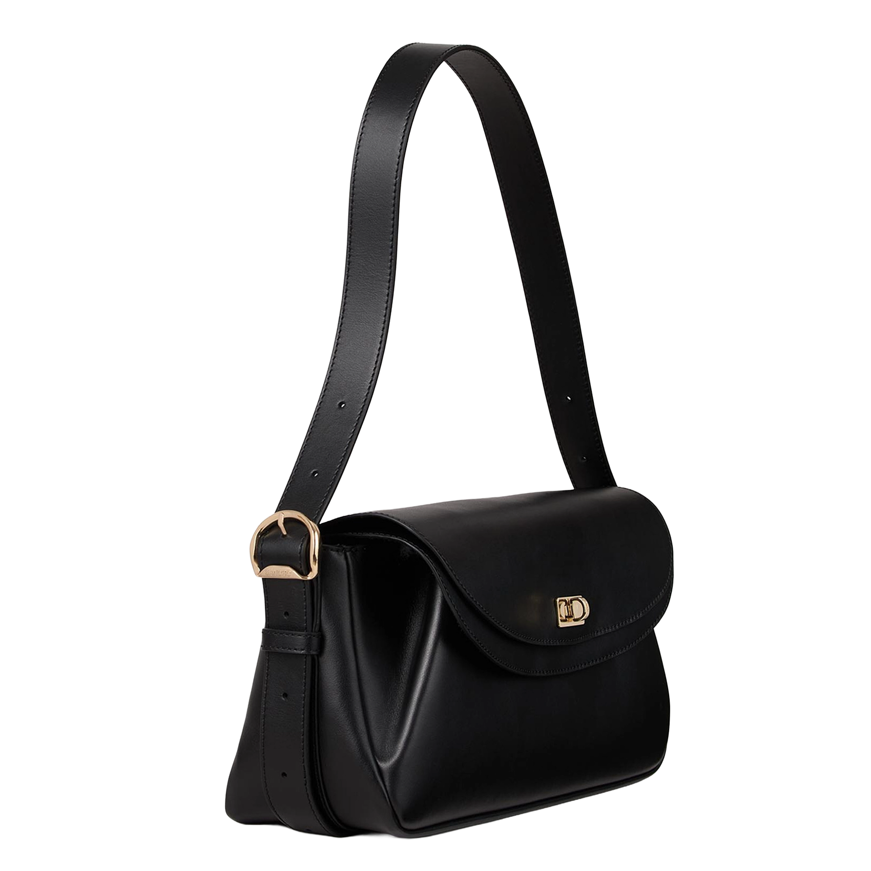 A-line leather skirt SANDRO Black