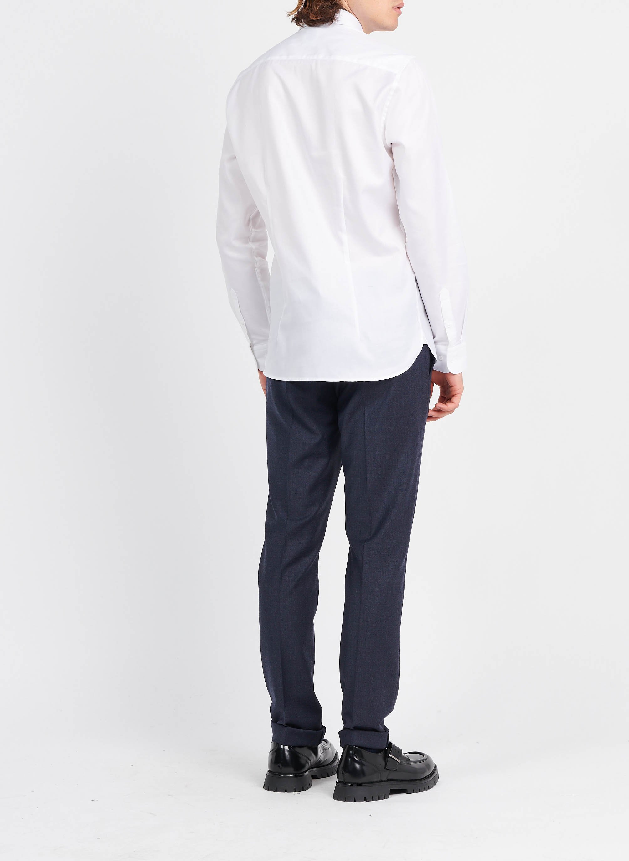 Regular-fit cotton shirt with classic collar ATELIER PRIVE White