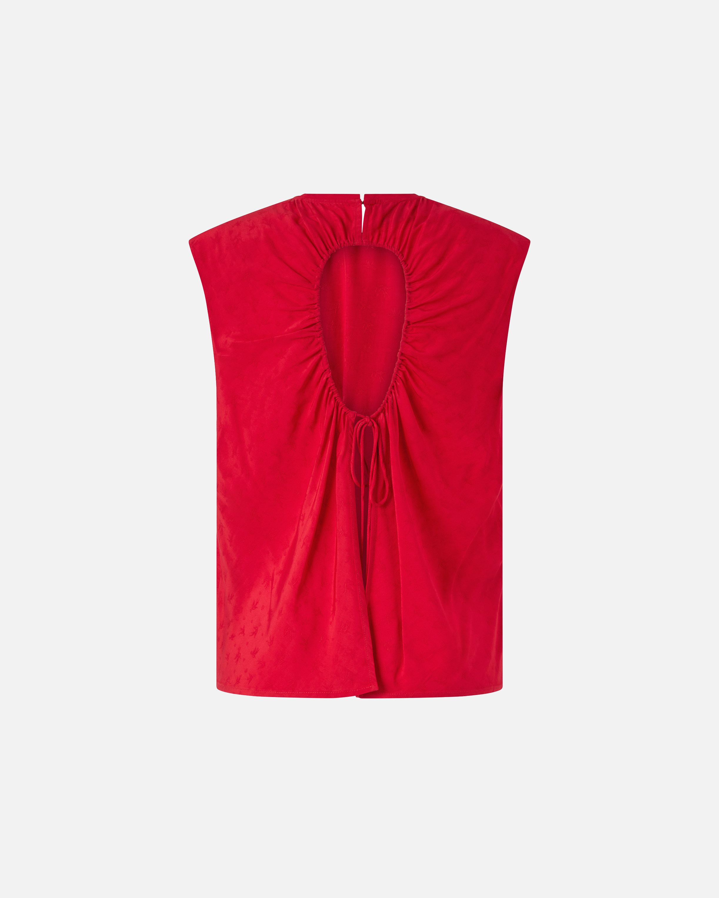 Jacquard viscose top PINKO Red