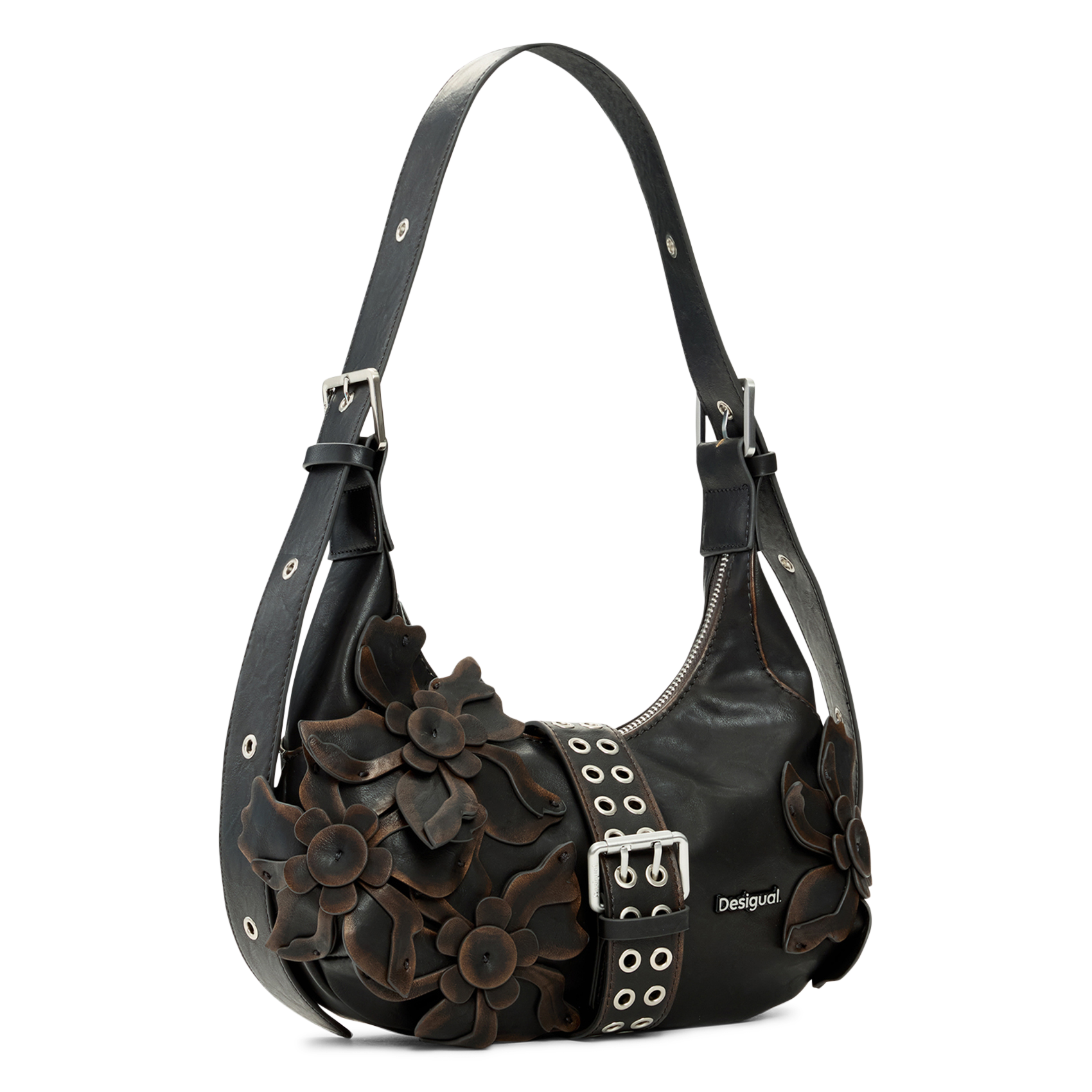 Lederachtige tas met schouderband DESIGUAL Bruin