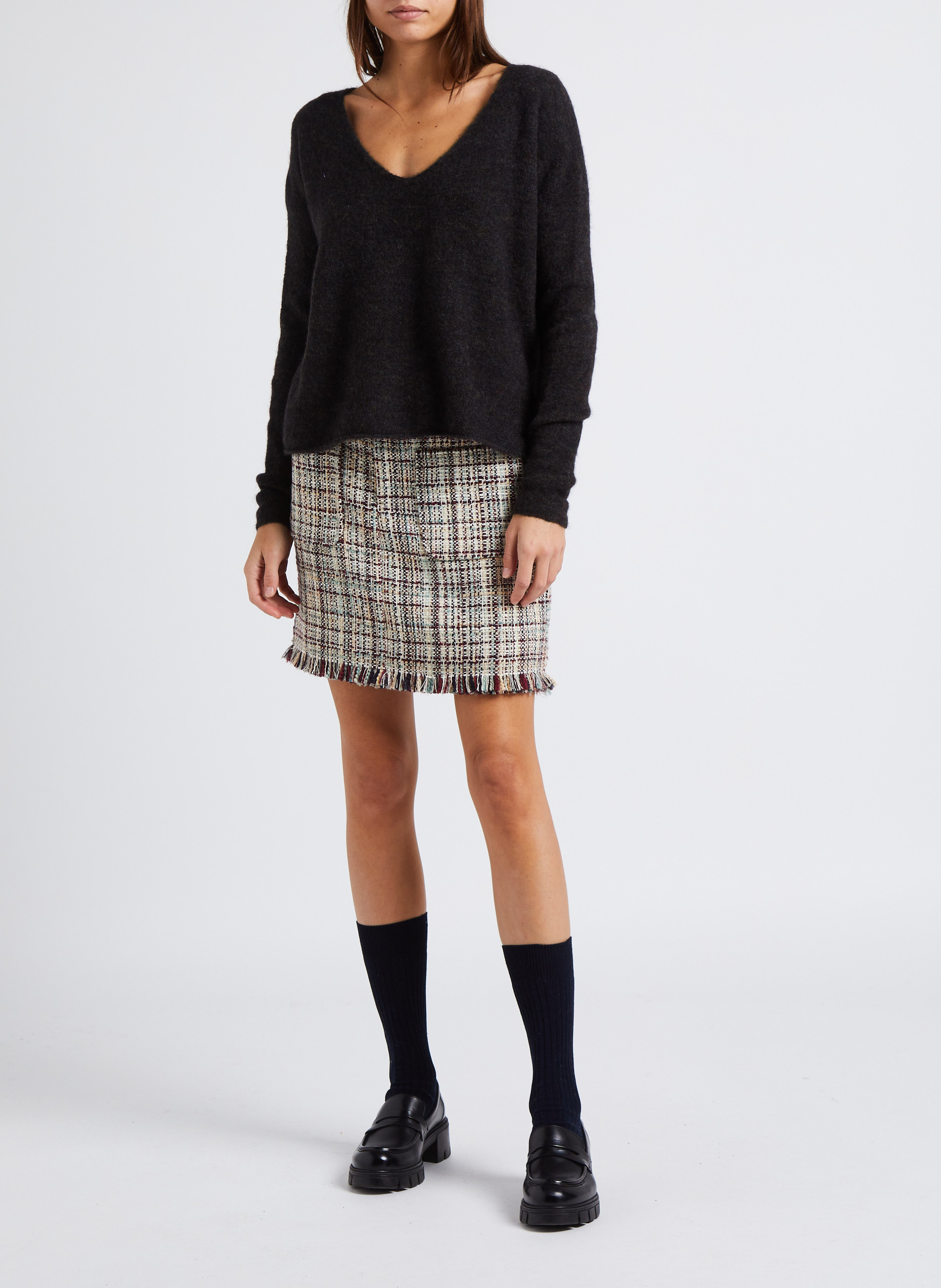 Short textured skirt SCOTCH AND SODA Beige
