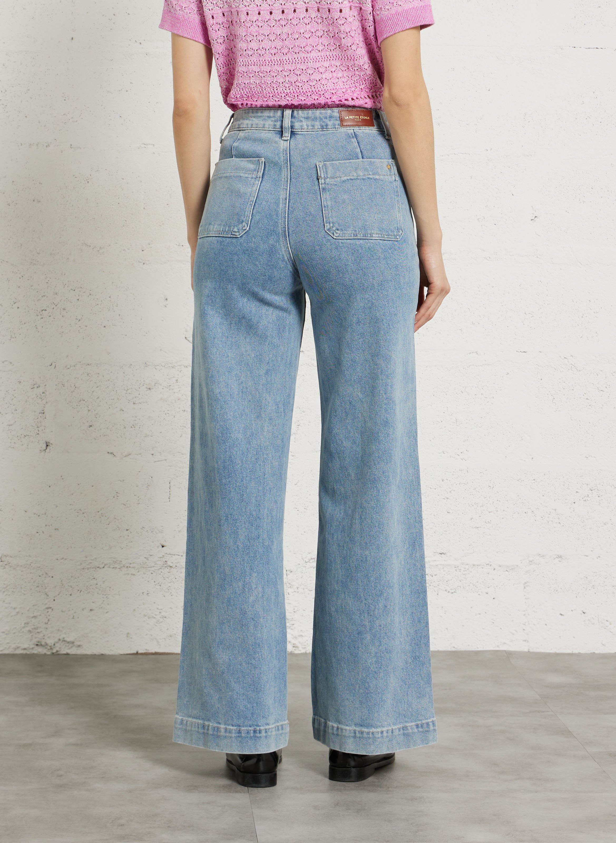 Weite Jeans aus Baumwoll-Mix LA PETITE ETOILE Blau