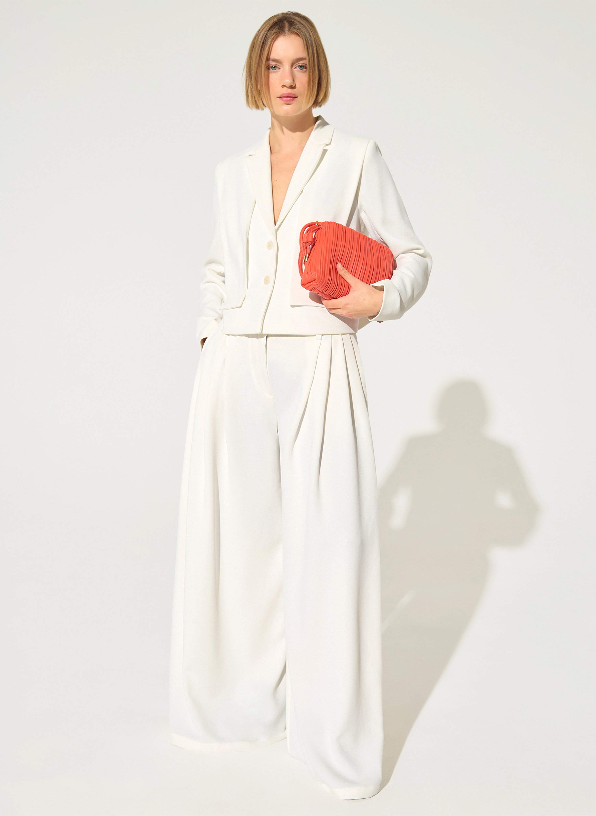 Camiseta de cuello redondo con serigrafía de terciopelo COTELAC Blanco