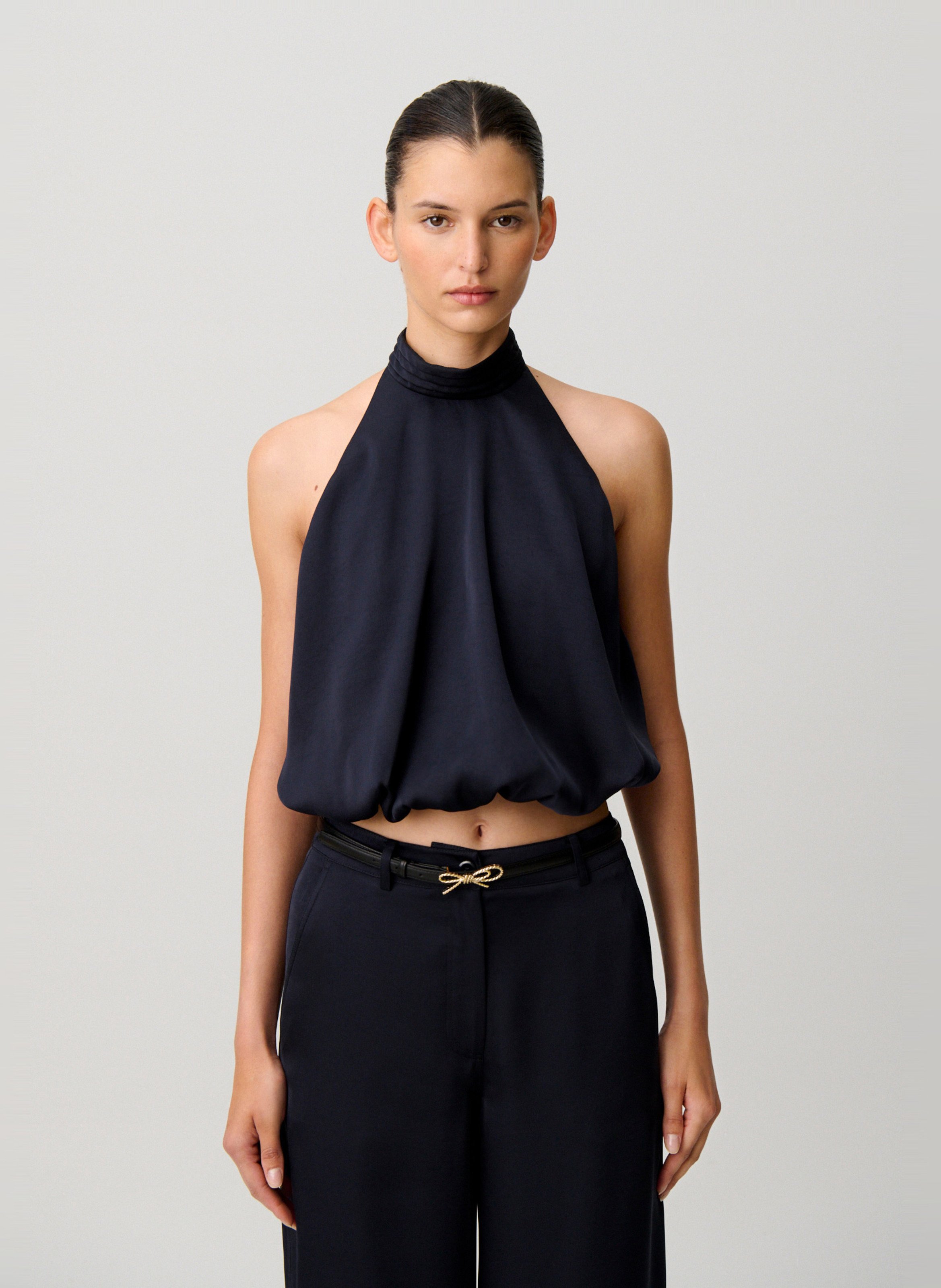 Top sans manches dos nu uni CLAUDIE PIERLOT Bleu