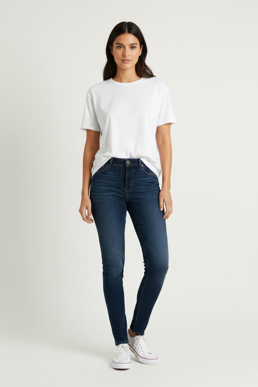 Cropped slim jeans with studs LEVI'S - Seconde main Blue