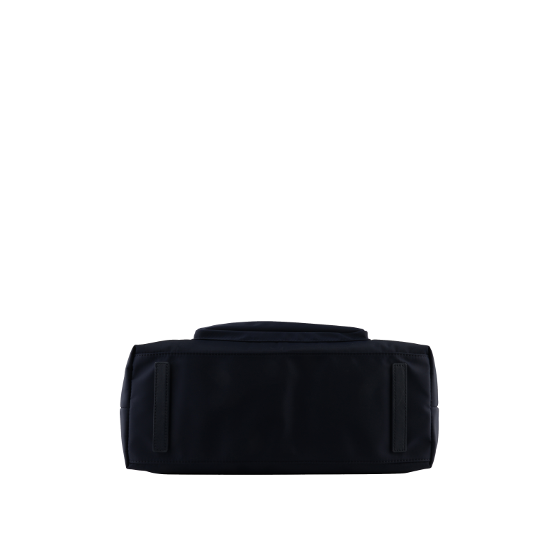 Shoulder bag in canvas trimmed with leather Blue