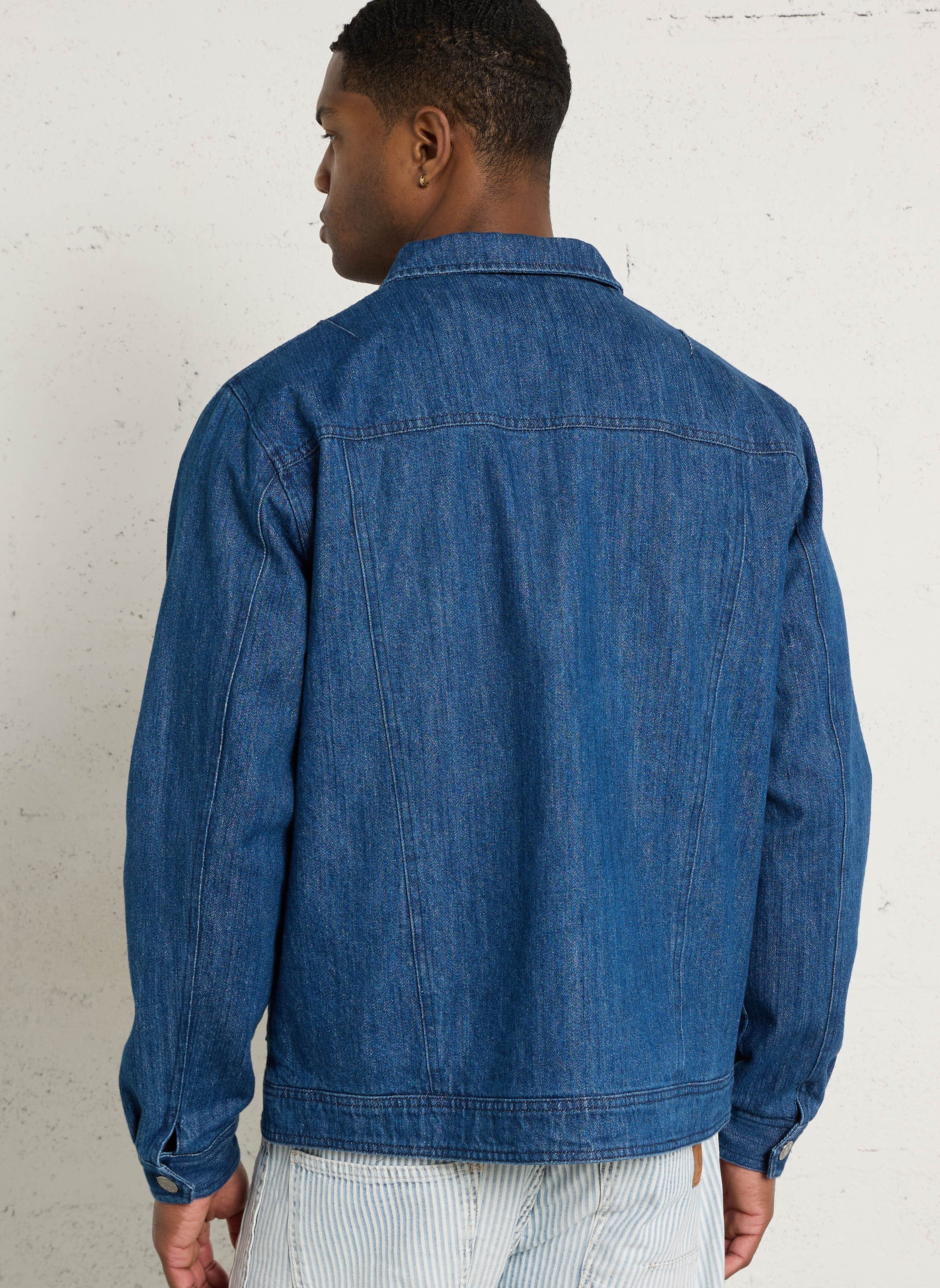 Jeansjacke mit klassischem Kragen LE TEMPS DES CERISES Blau