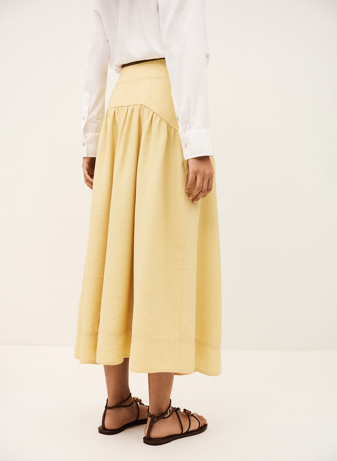 Jupe midi  BA&SH Beige