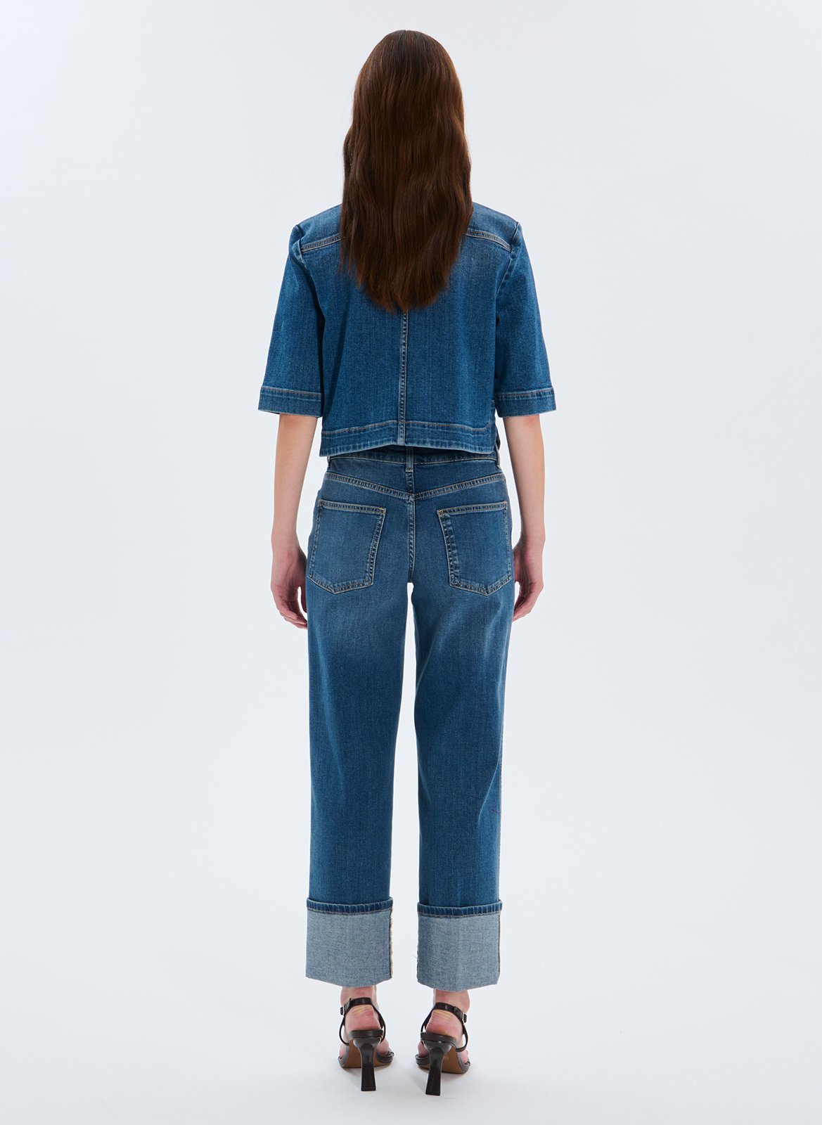 Jean droit en coton mélangé ZAPA Bleu