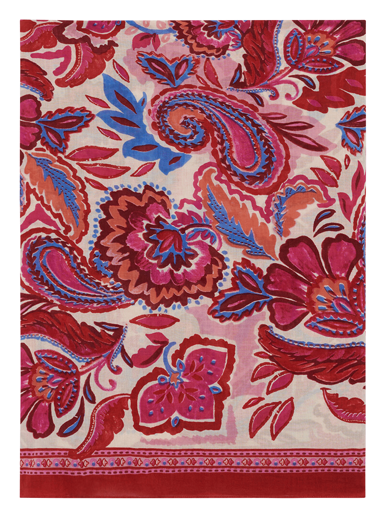 Foulard en coton bio CAROLL Rouge