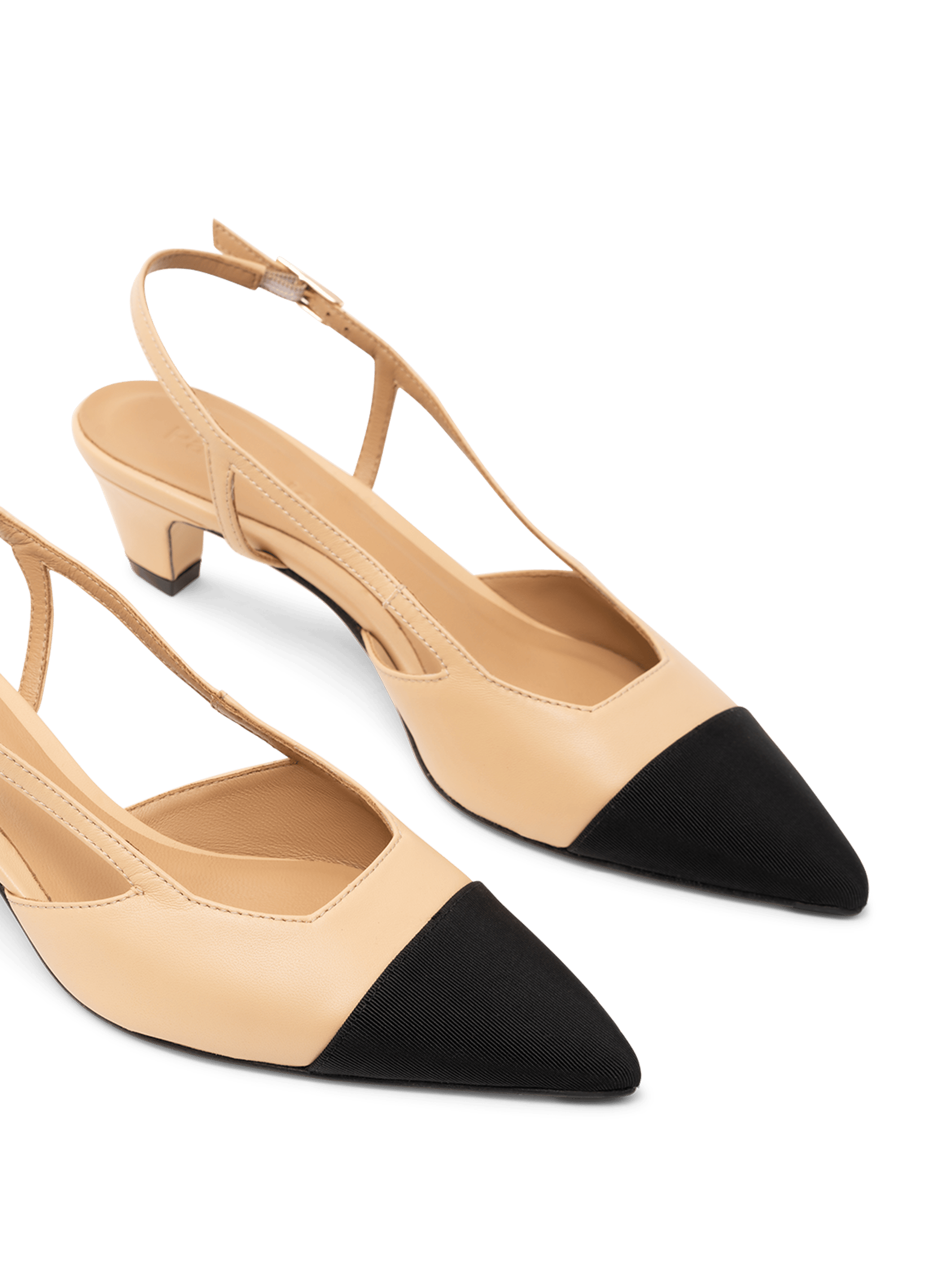 Slingback en cuir nappa beige PARALLELE PARIS Beige