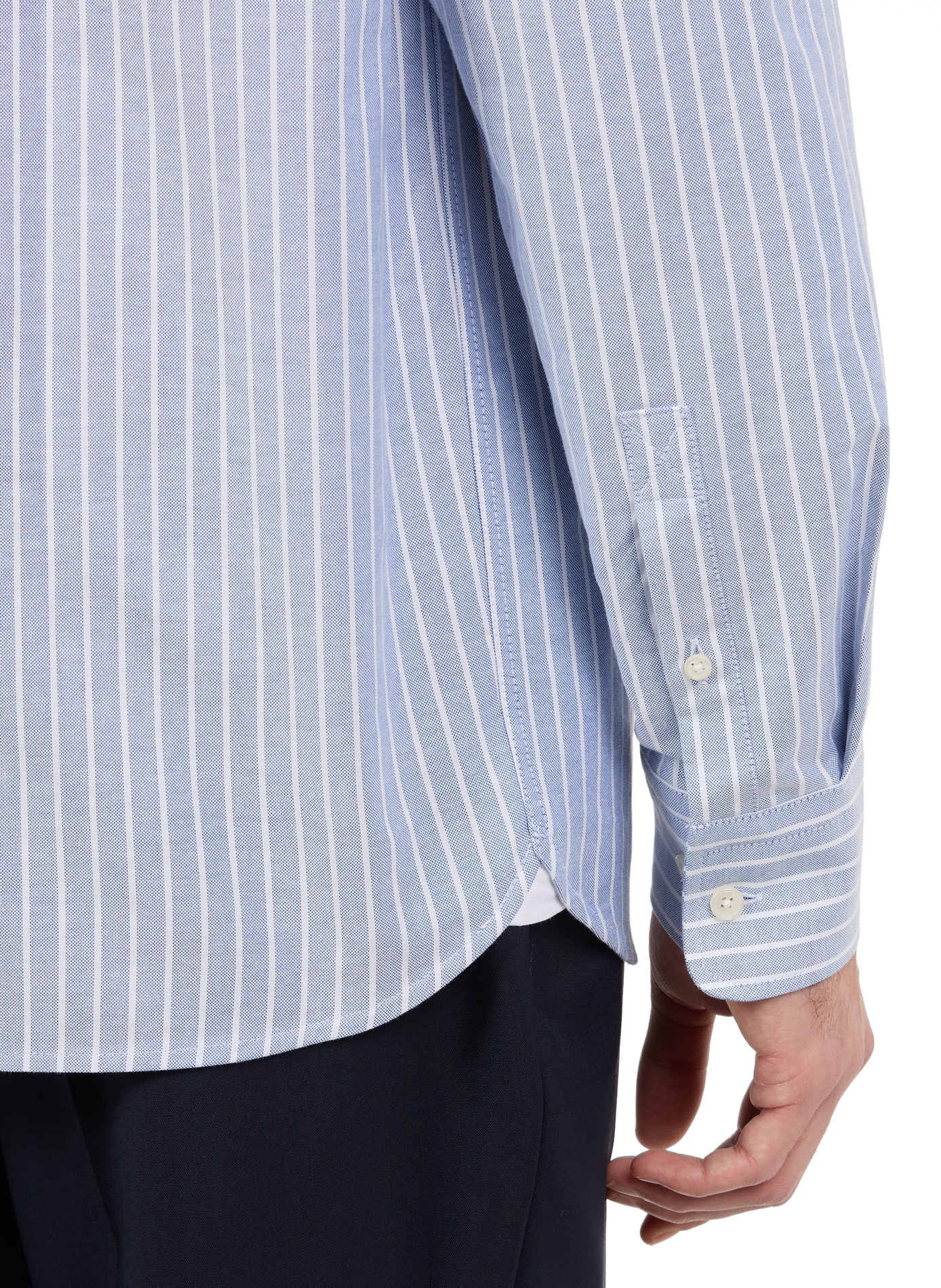 Katoenen blouse met klassieke kraag SAISON 1865 Blauw