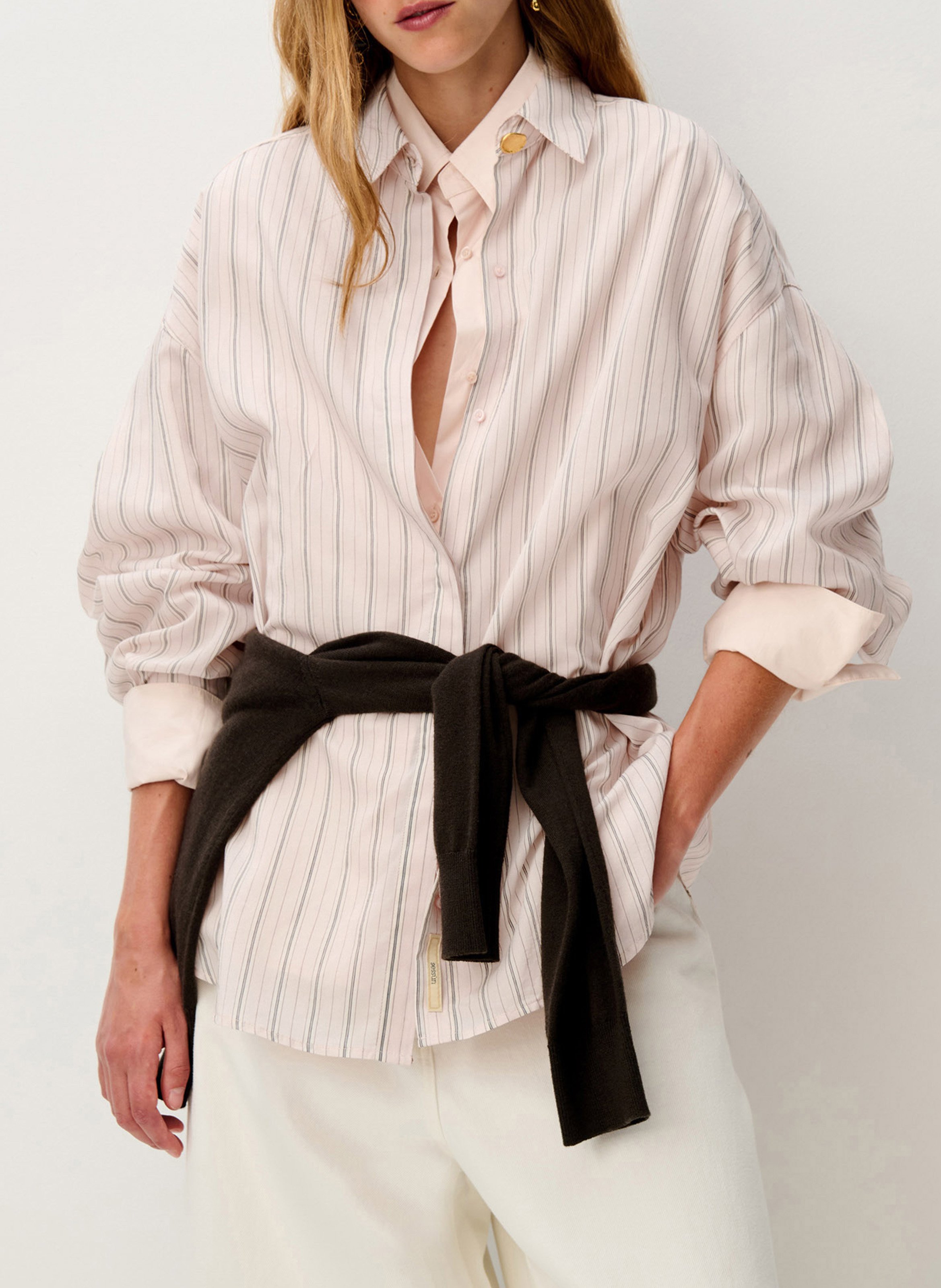 Chemise oversize à rayures SESSUN Roze