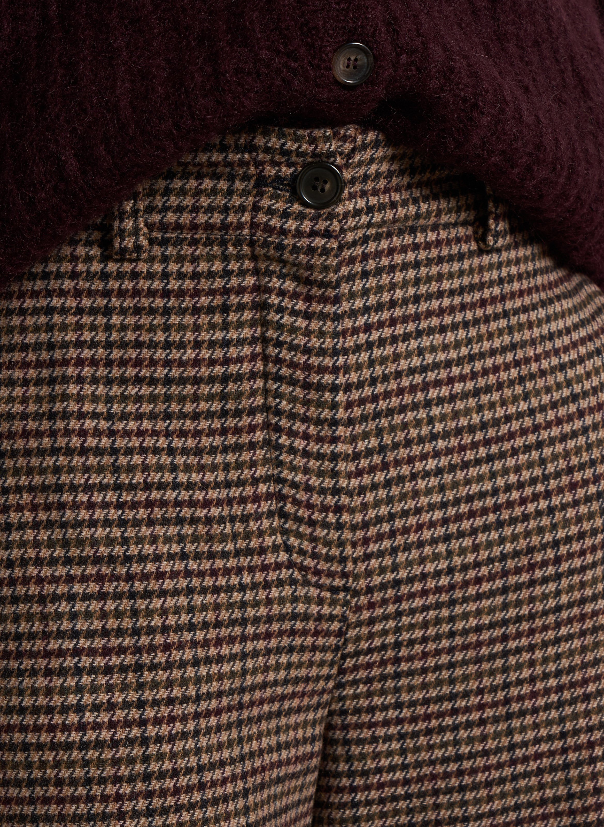 Wijde broek | wolblend DES PETITS HAUTS Veelkleurig