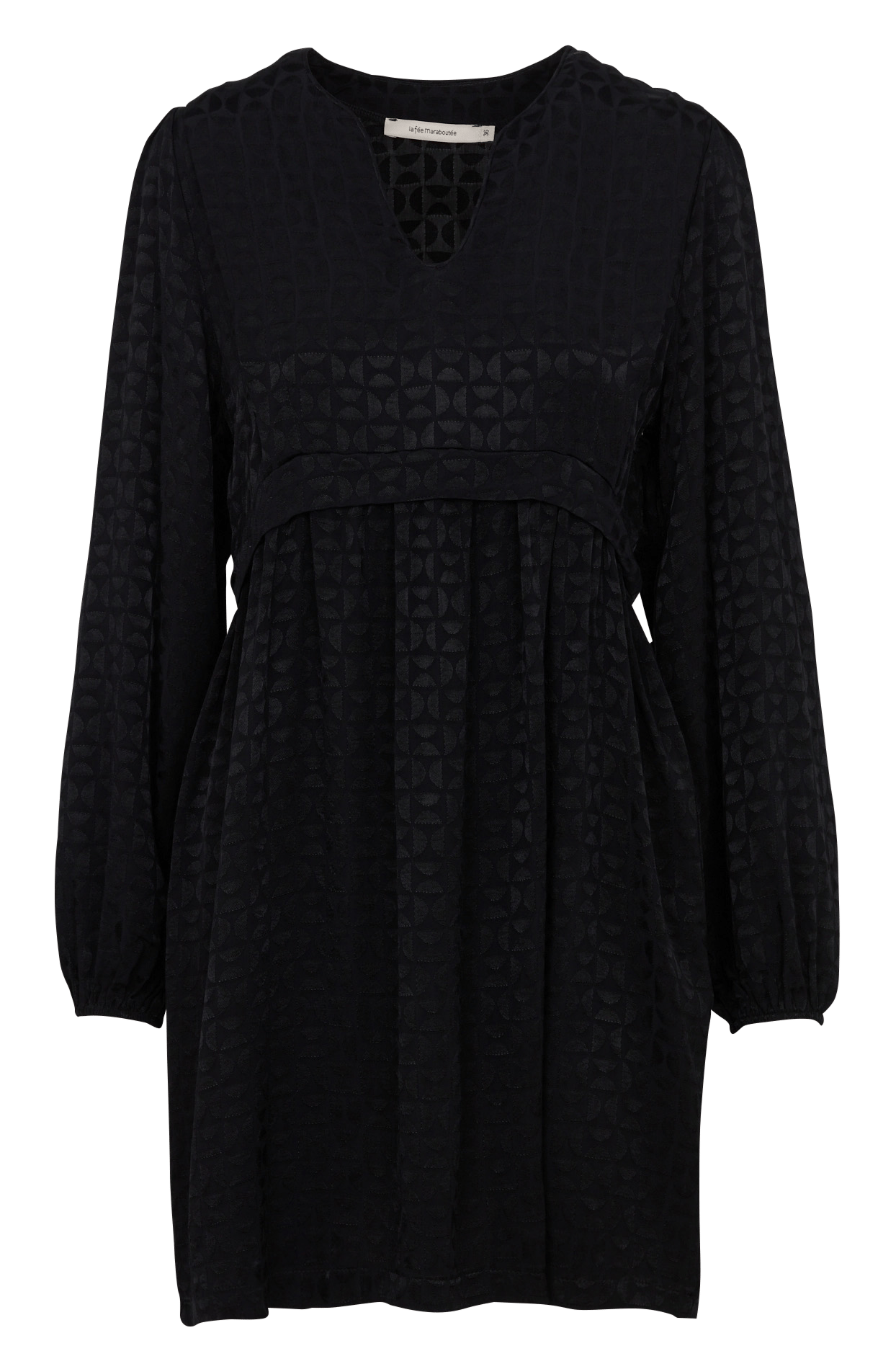 Robe courte manches longues LA FEE MARABOUTEE Noir