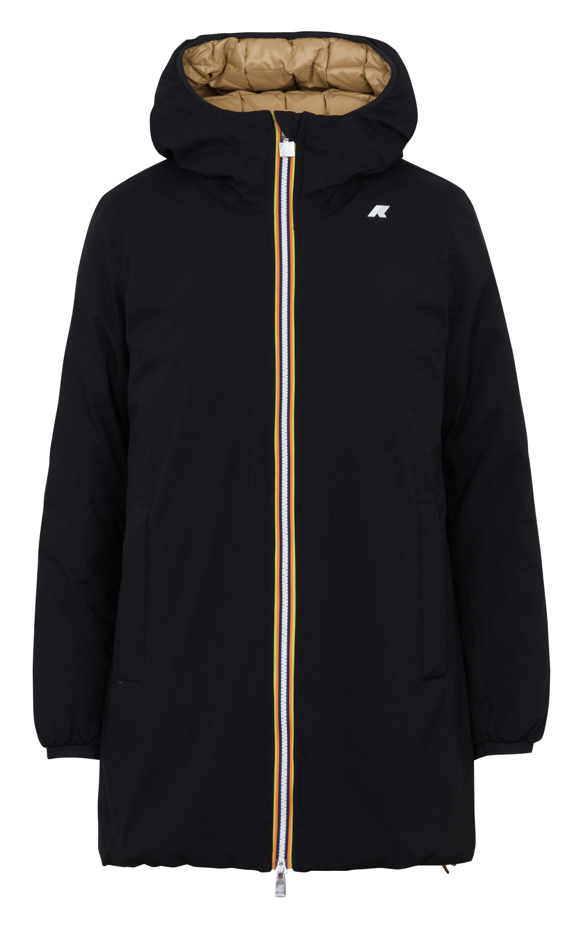 High-neck straight raincoat K-WAY