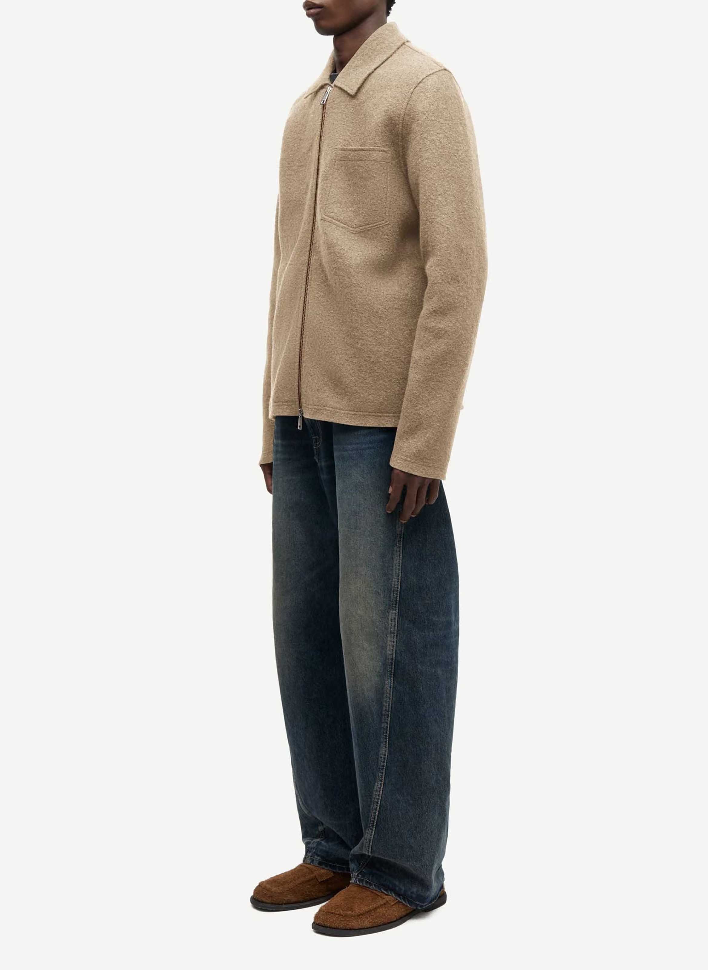 Veste droit col classique en laine SAMSOE SAMSOE Green