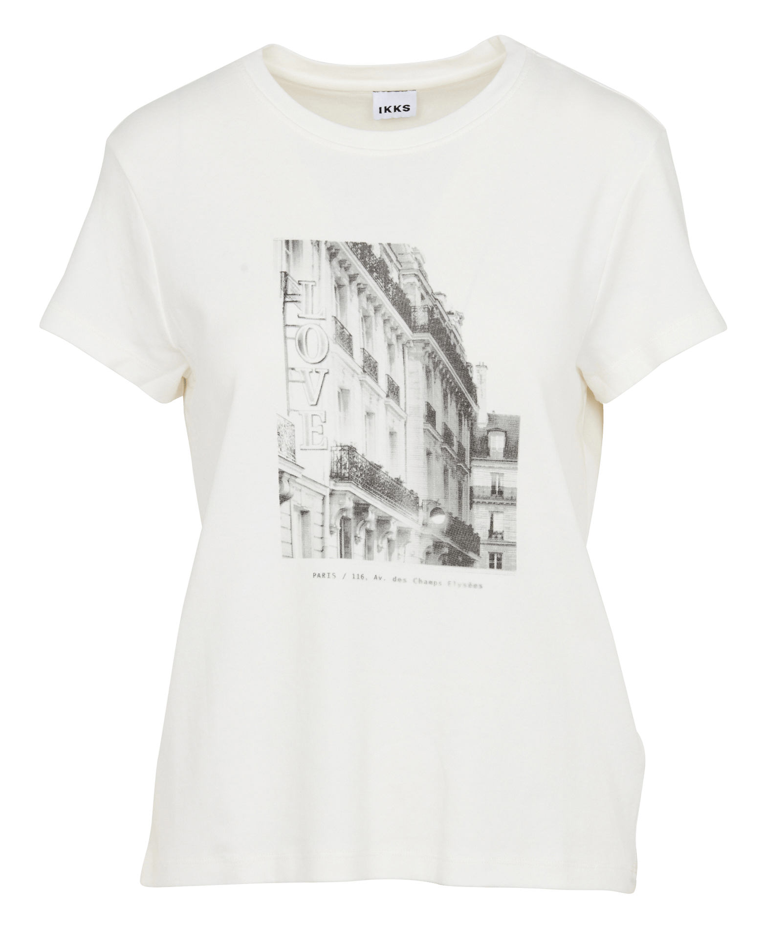 Weit geschnittenes bedrucktes T-Shirt aus Baumwolle IKKS Weiss