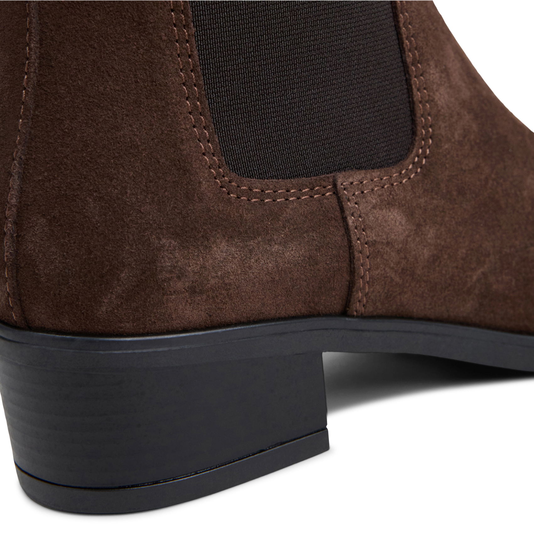 Low suede leather boots JONAK Brown