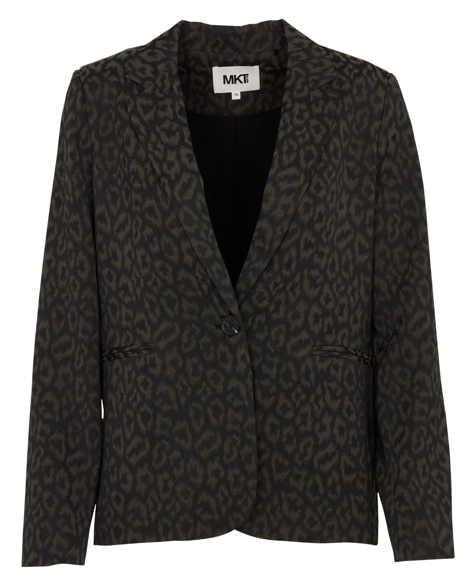 Veste de blazer ajustée imprimée MKT Noir