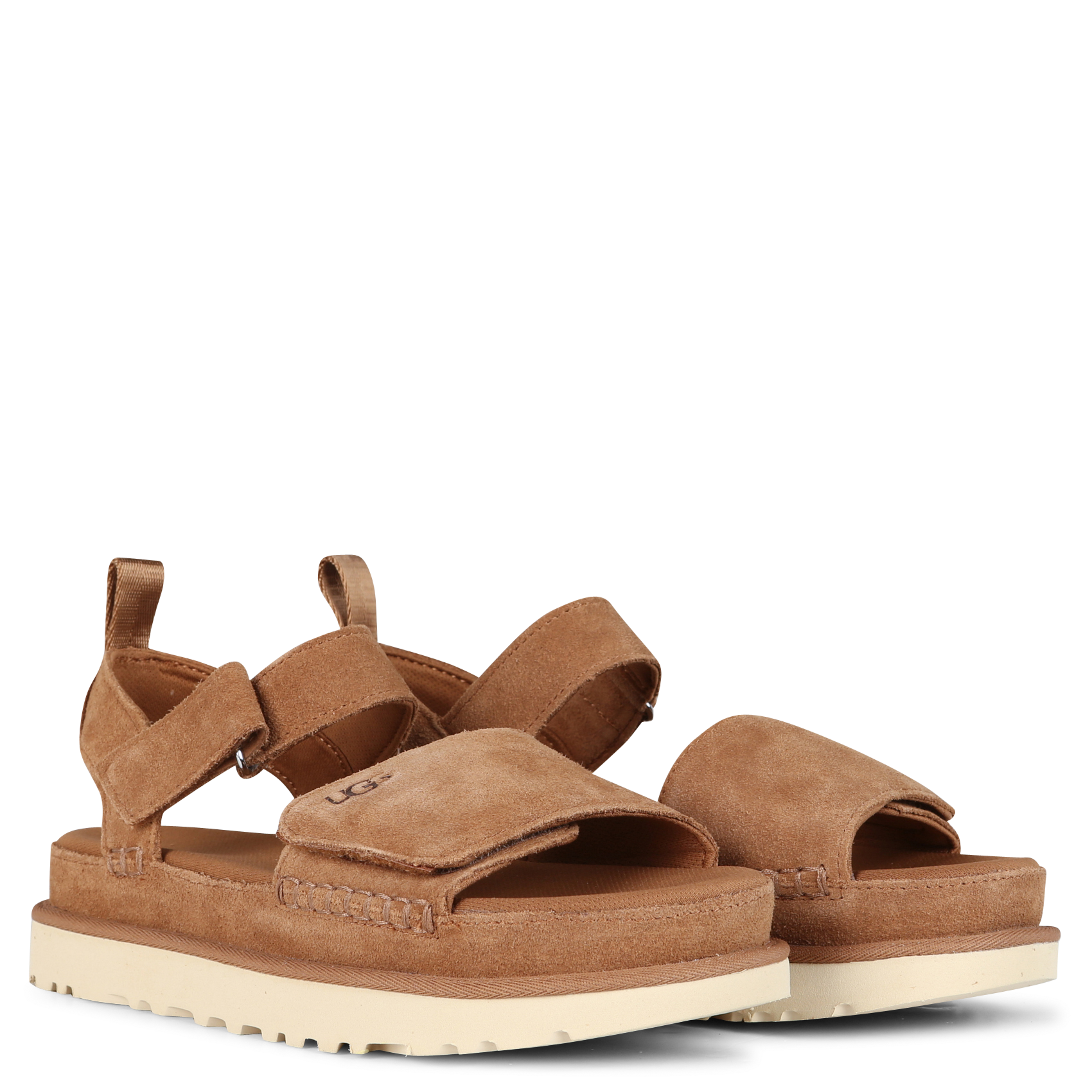 Leather wedge sandals UGG Brown