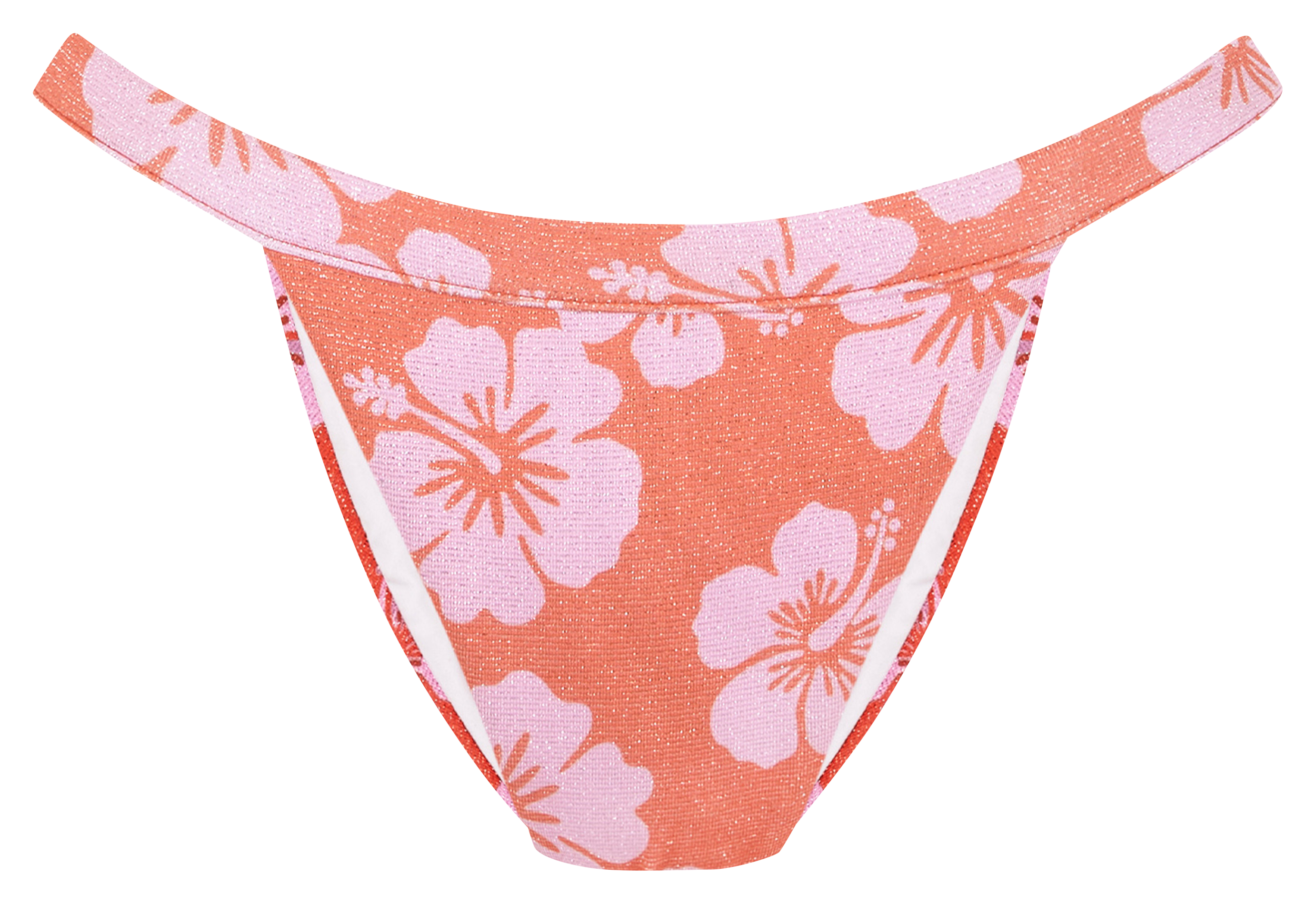 Bas de bikini échancré à imprimé ROBIN COLLECTION Rose