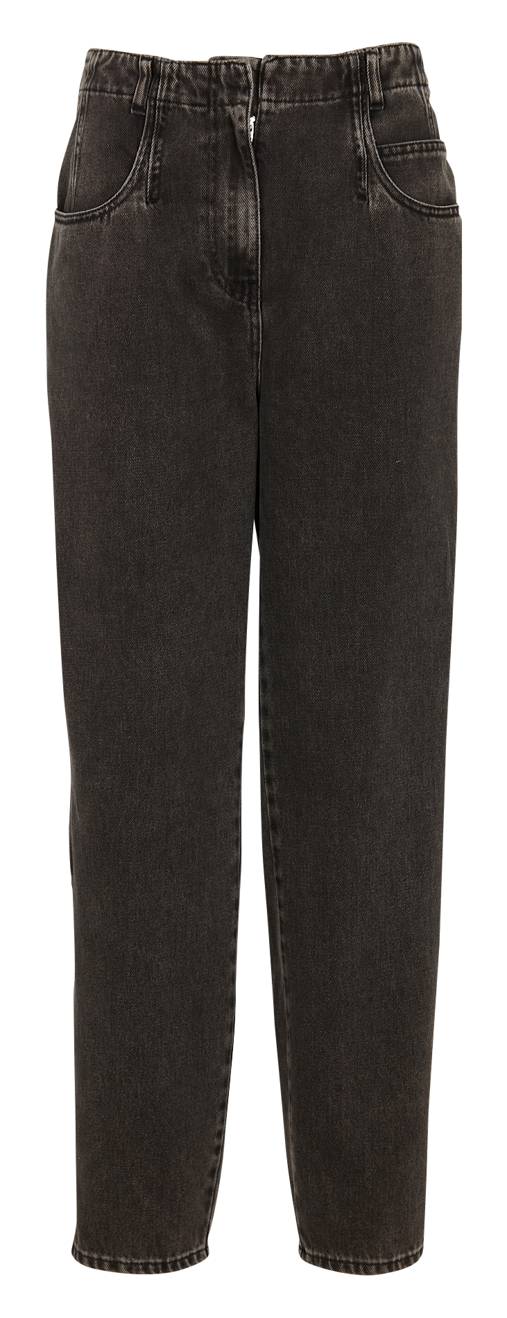 High-waisted cotton carrot jeans IRO Grey