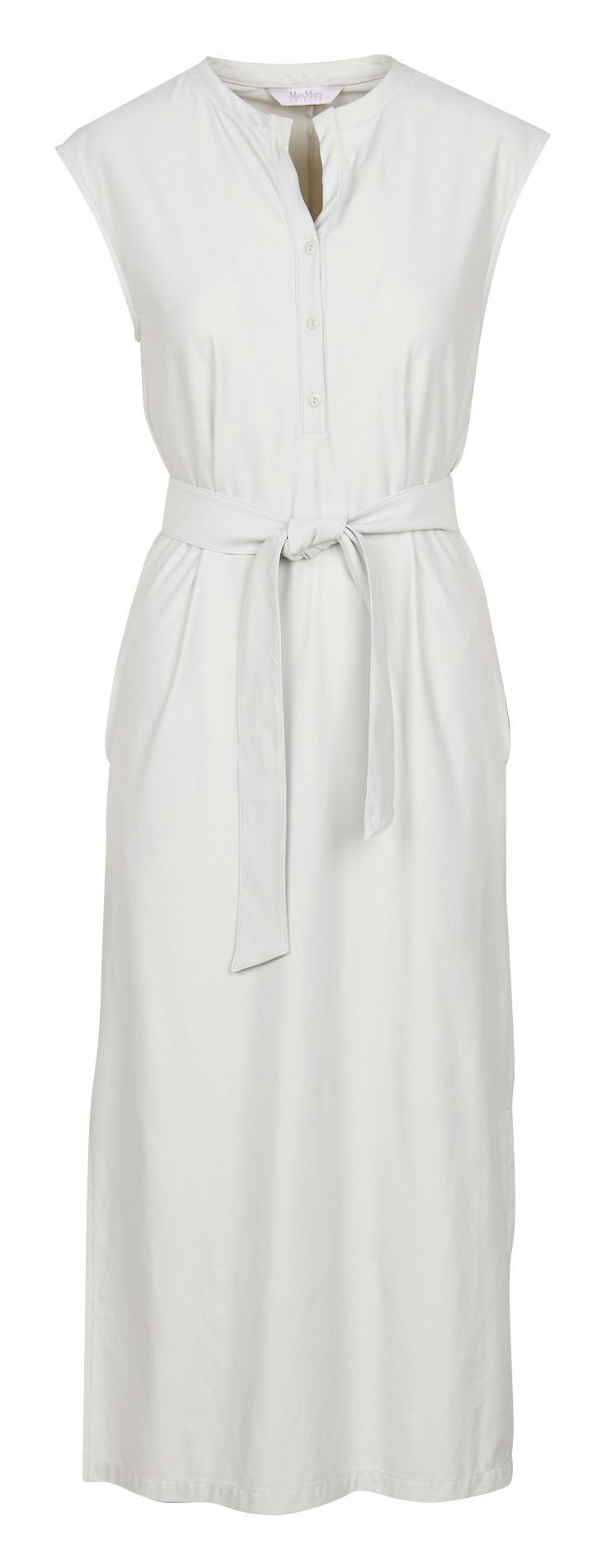 Straight round neck satin dress MAX MARA LEISURE Grey