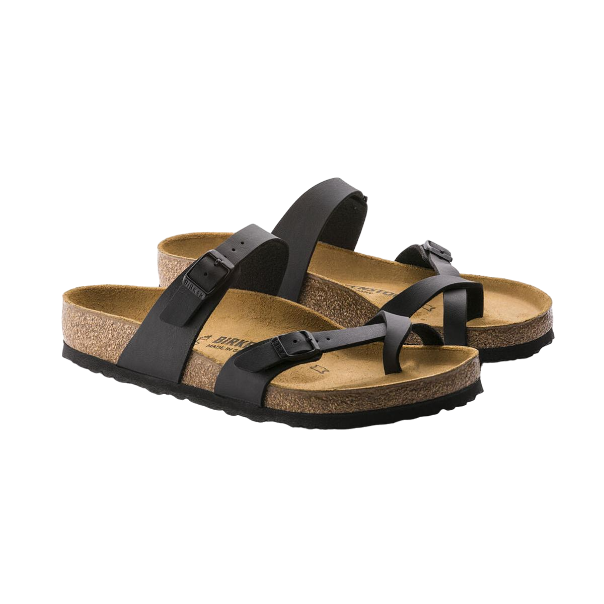 Faux leather sandals BIRKENSTOCK Black