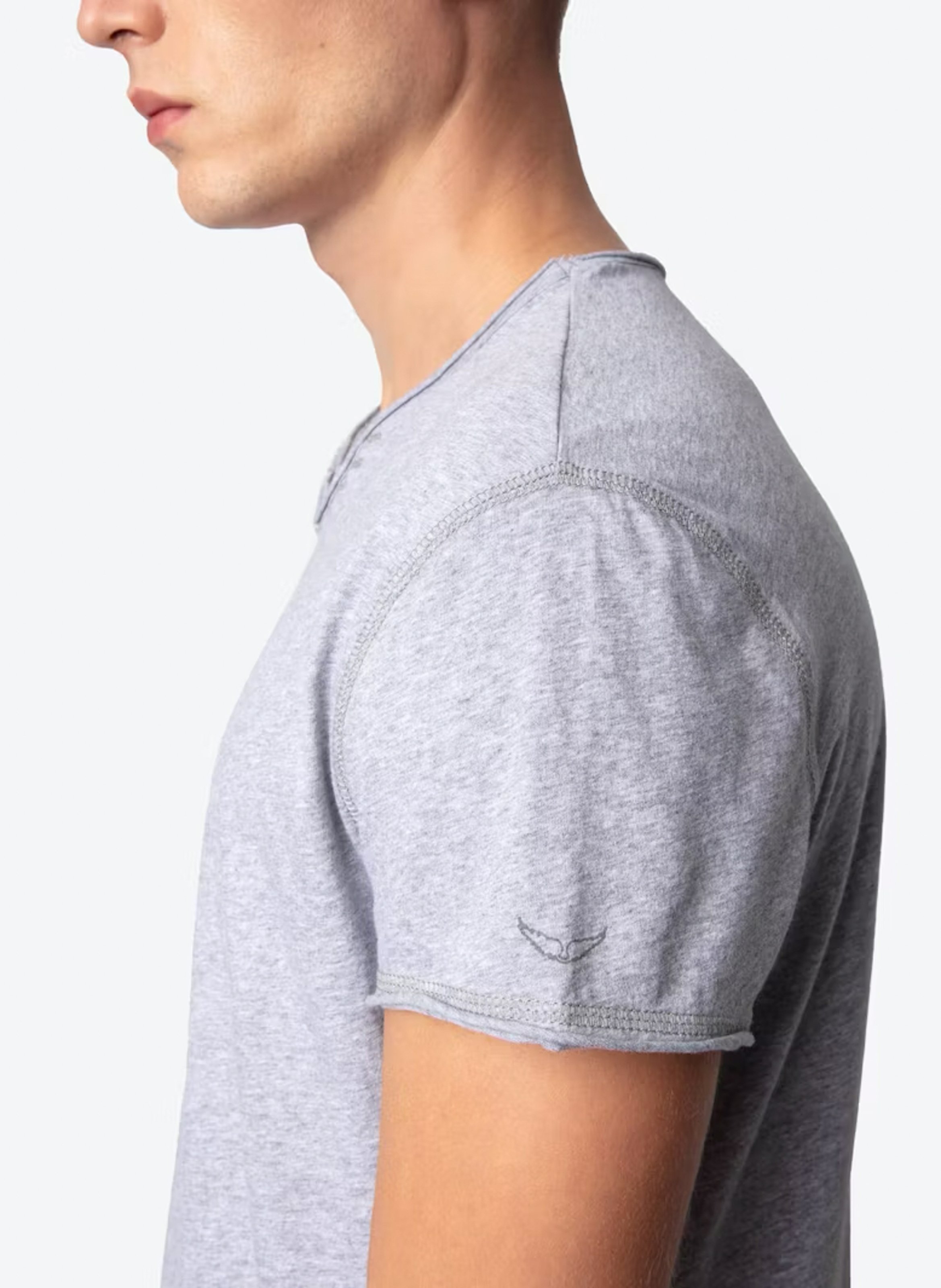 Straight-cut organic cotton T-shirt ZADIG&VOLTAIRE Grey