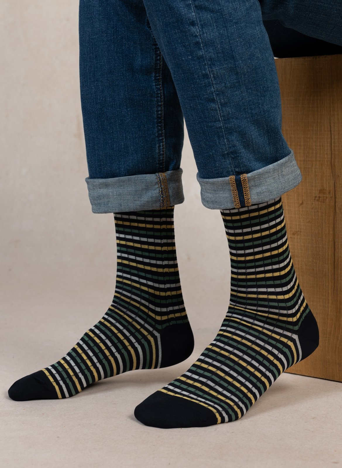 Striped blended cotton socks BLEUFORET Multicolored