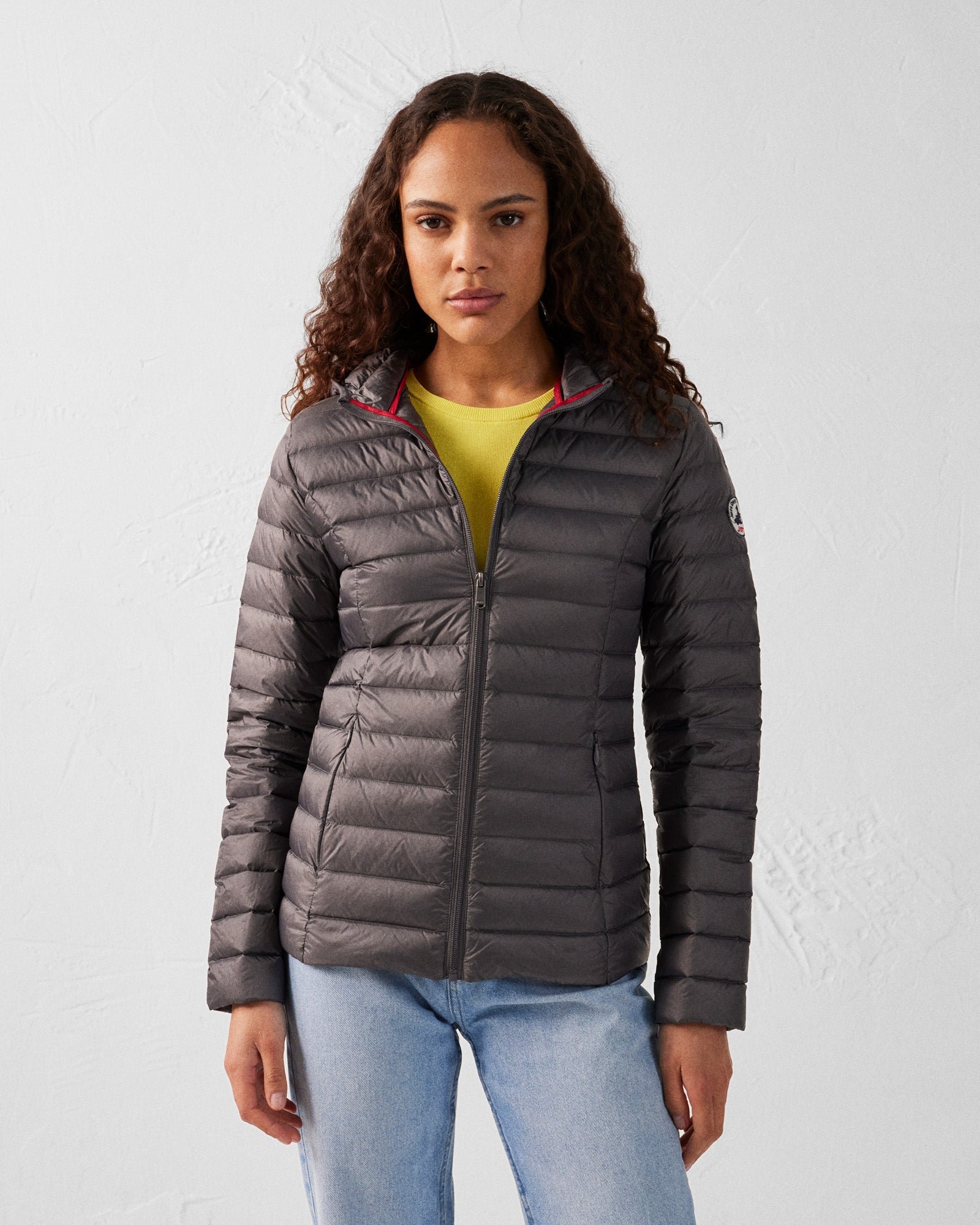 Lightweight hooded puffer jacket Cloe JOTT Grey