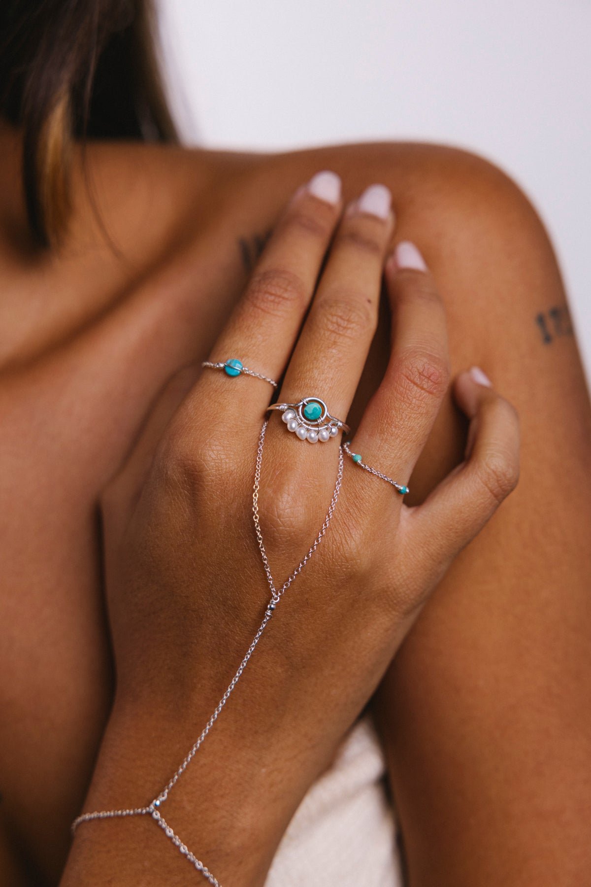 Frida silver pearl ring YAY White