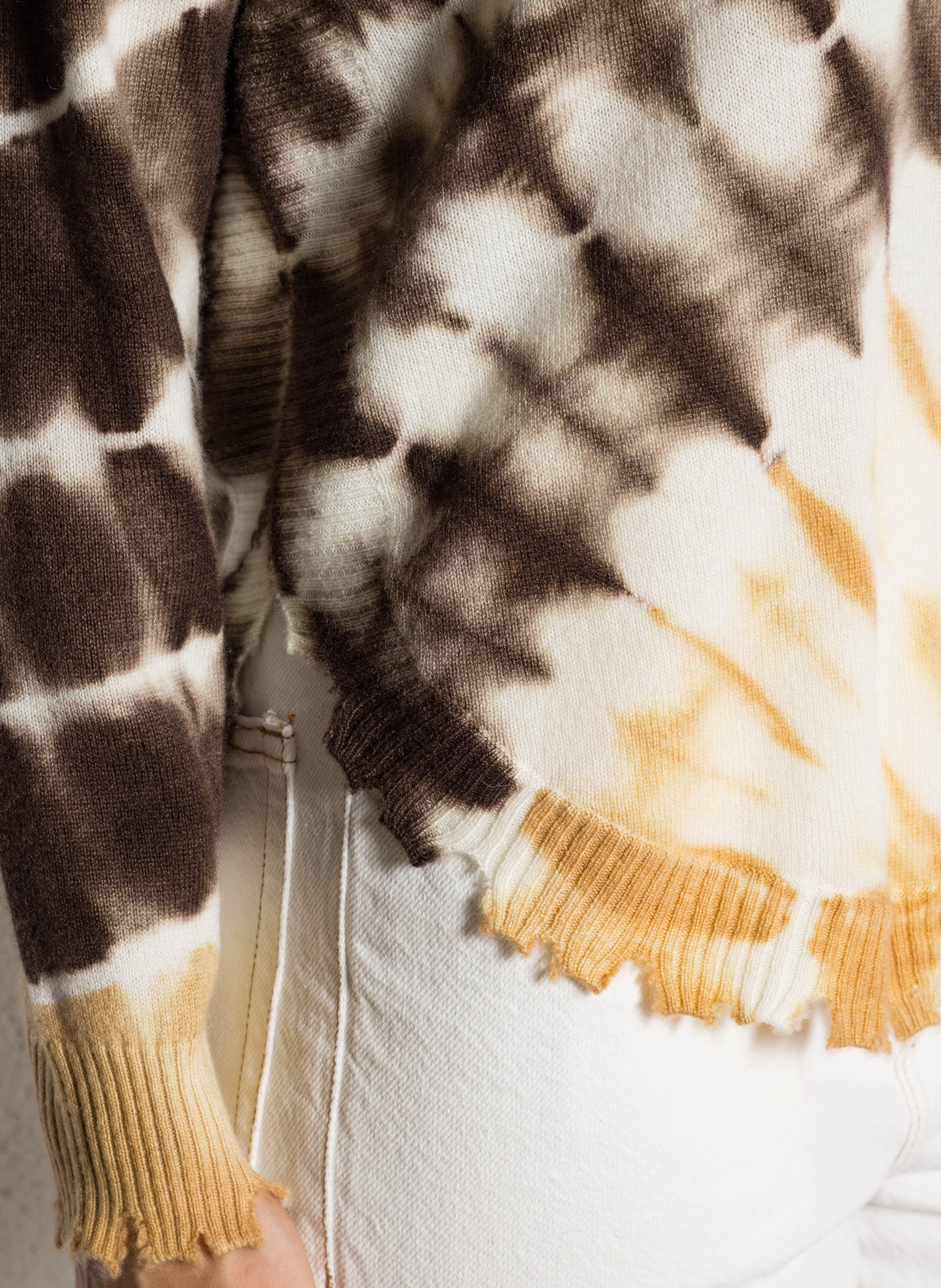 Ruimvallende trui van kasjmier met ronde hals KUJTEN Beige