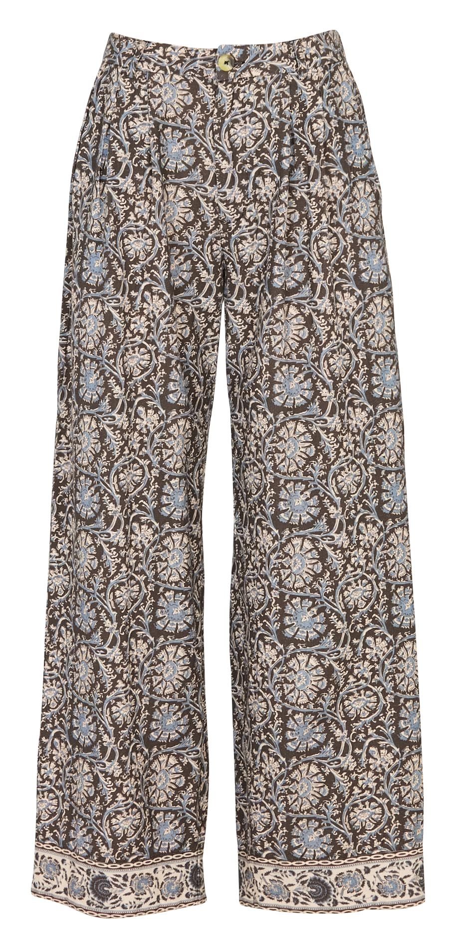 High-waisted printed trousers MAISON HOTEL Blue