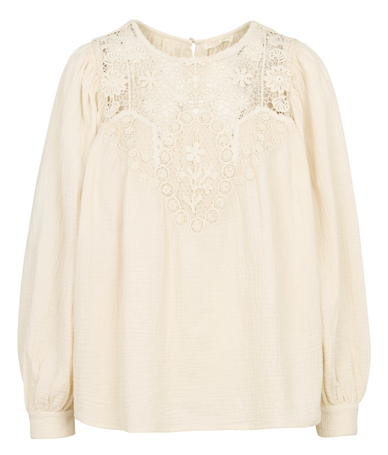 Round-neck cotton blouse LOUISE MISHA Beige