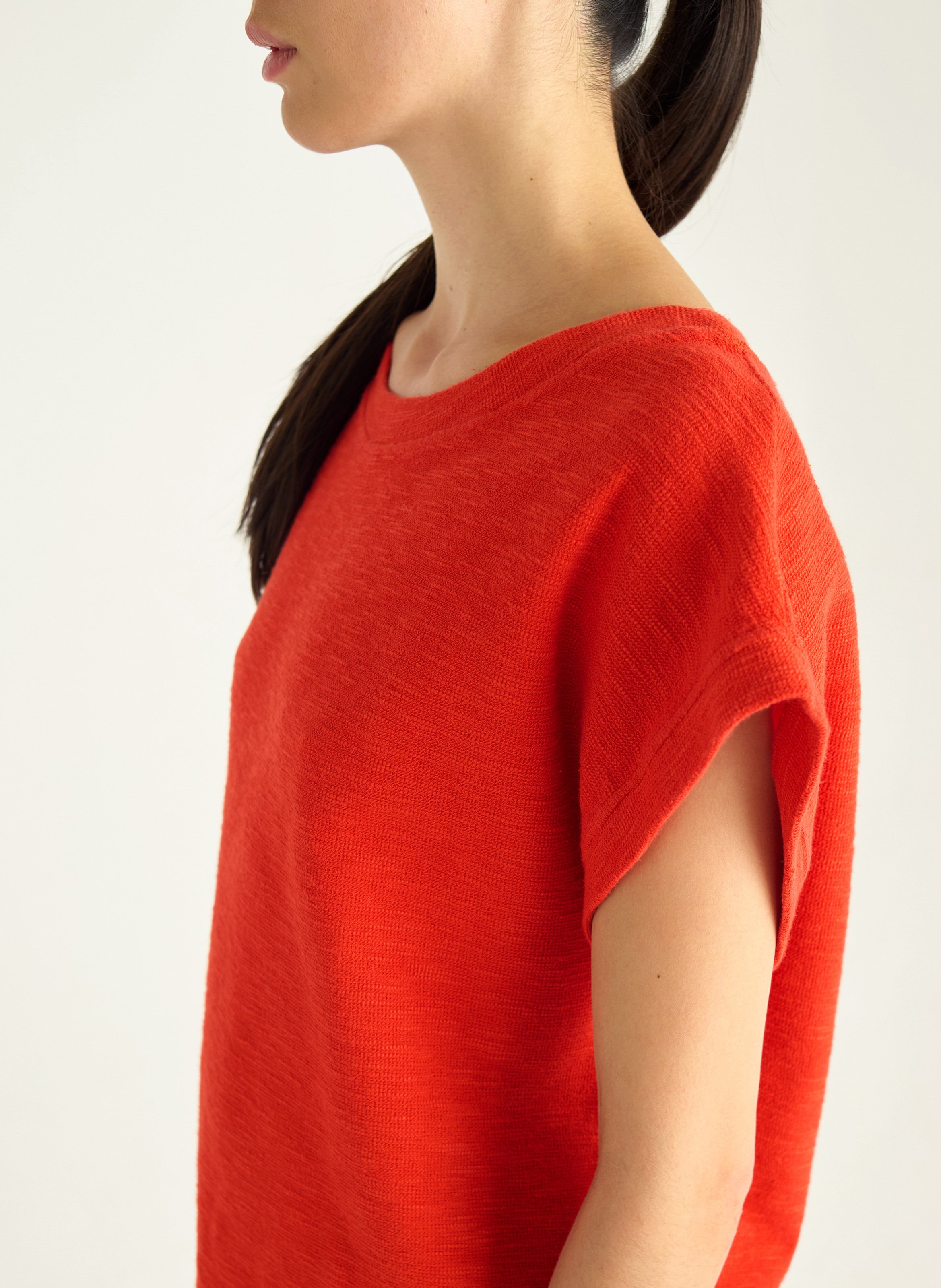 Basic cotton-mix T-shirt ACOTE Red