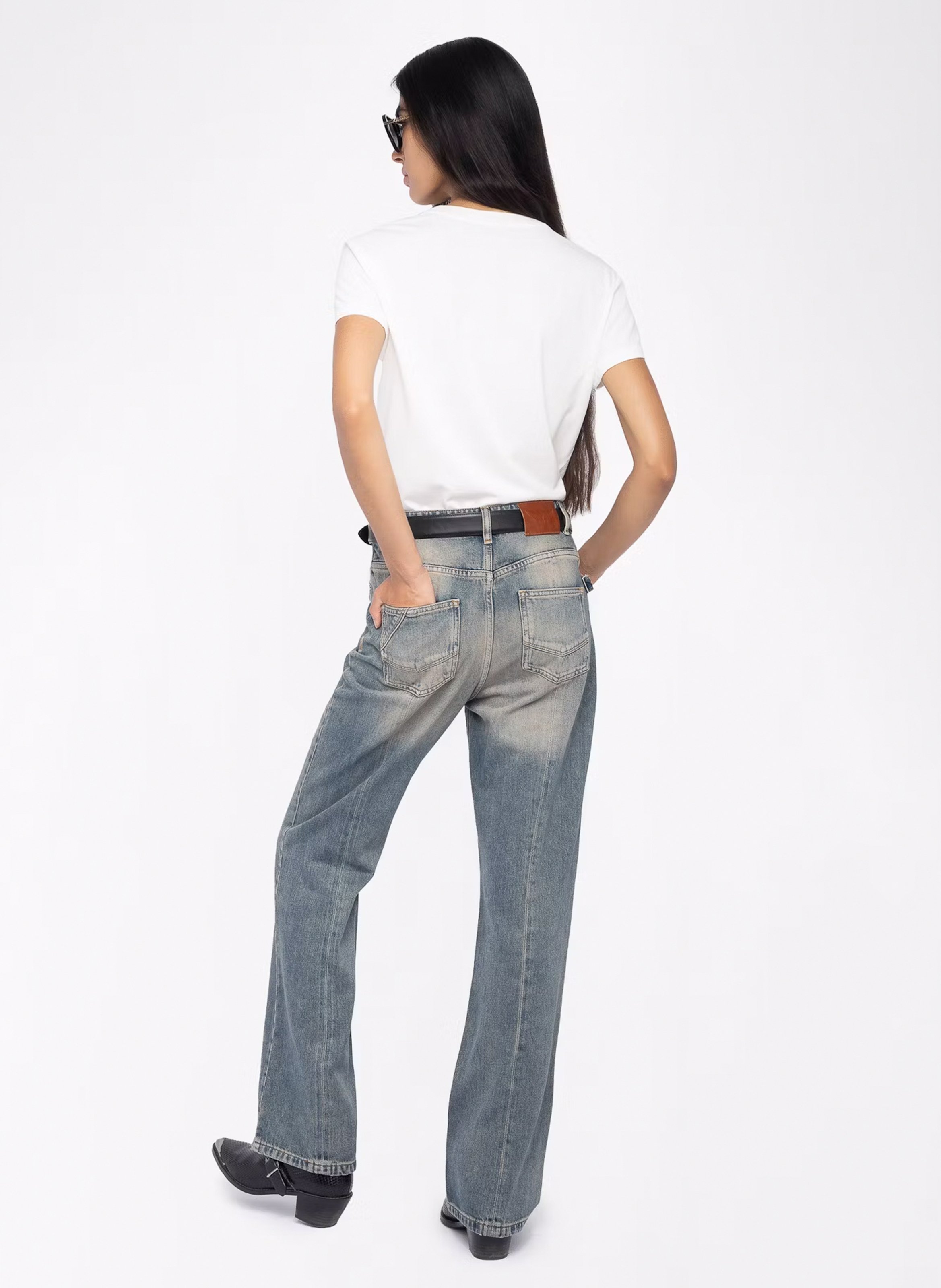 Tee-shirt droit en coton brodé ZADIG&VOLTAIRE Blanc