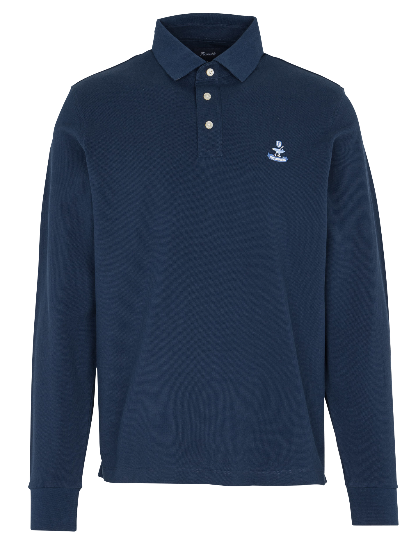 Polo Manches longues en coton FACONNABLE Bleu
