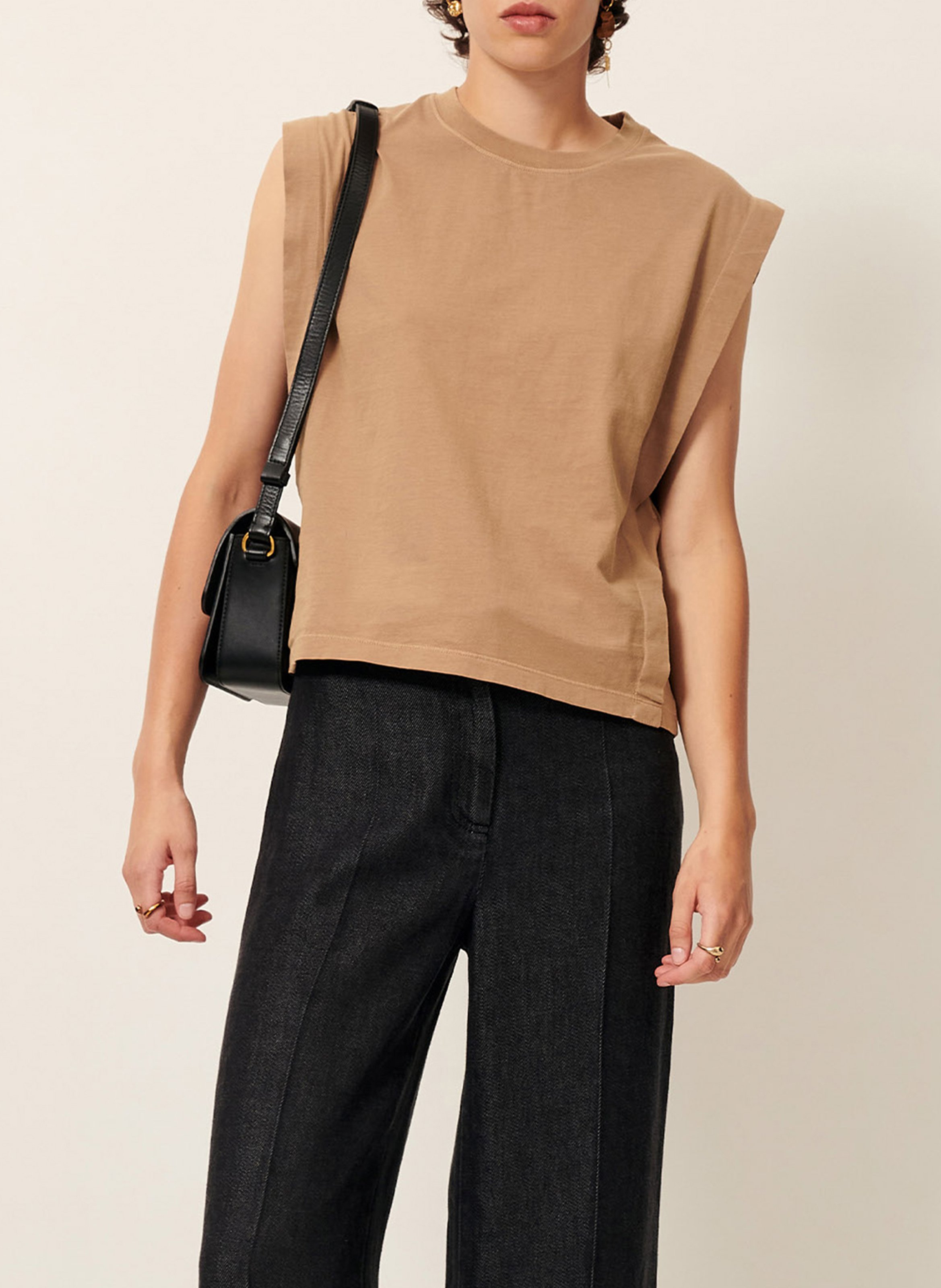 Tee-shirt col rond droit en coton bio SESSUN