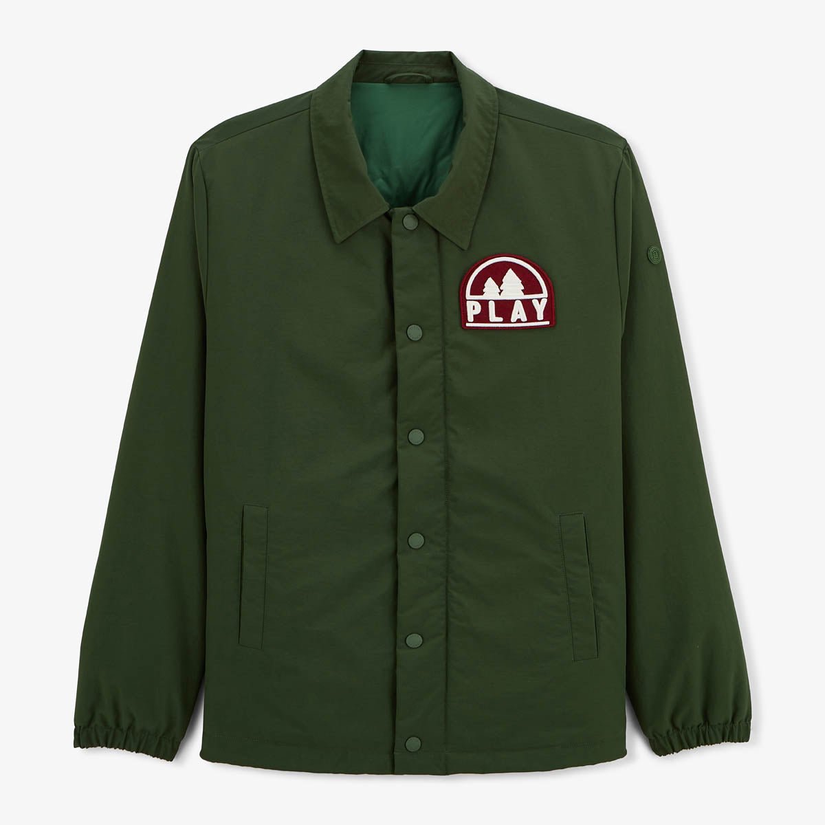 Water-repellent parka with embroidered badge SERGE BLANCO Green