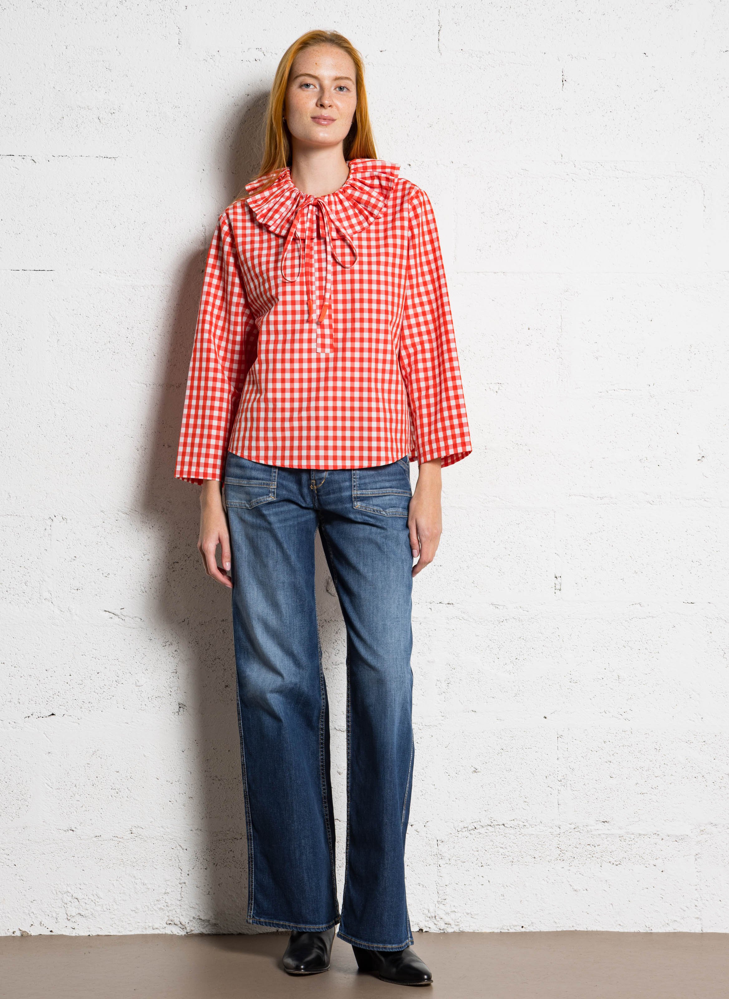 Jean large en coton mélangé LE TEMPS DES CERISES Bleu