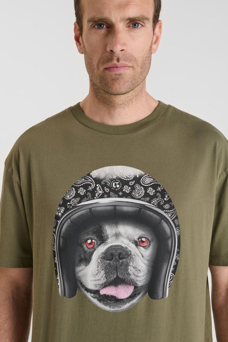 Tommy Badge T-shirt LE TEMPS DES CERISES Khaki